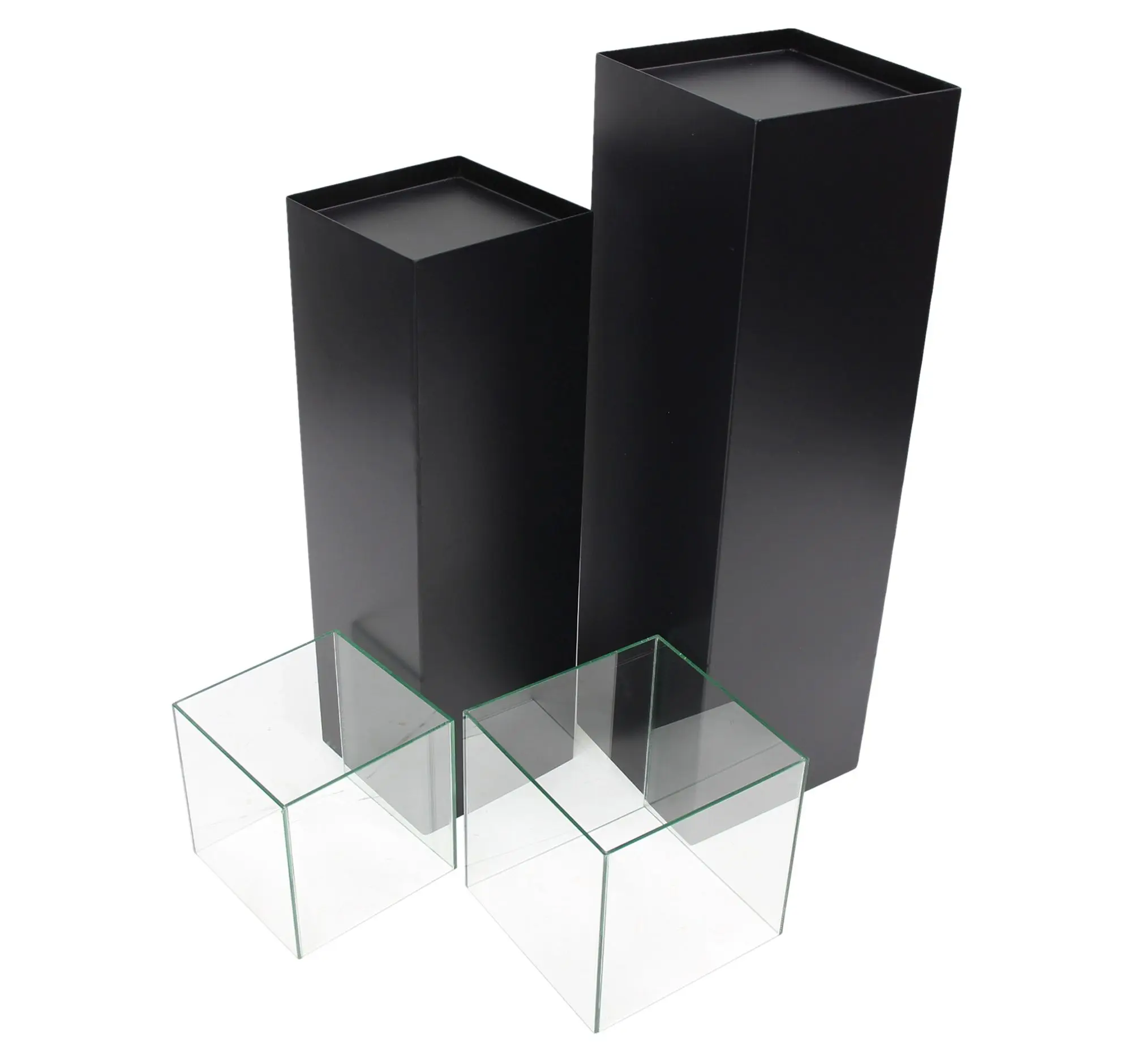 Acheter Lumière-colonne « Modern Black », lot de 2 dans la boutique en ligne de Frank Flechtwaren pour Photophores
