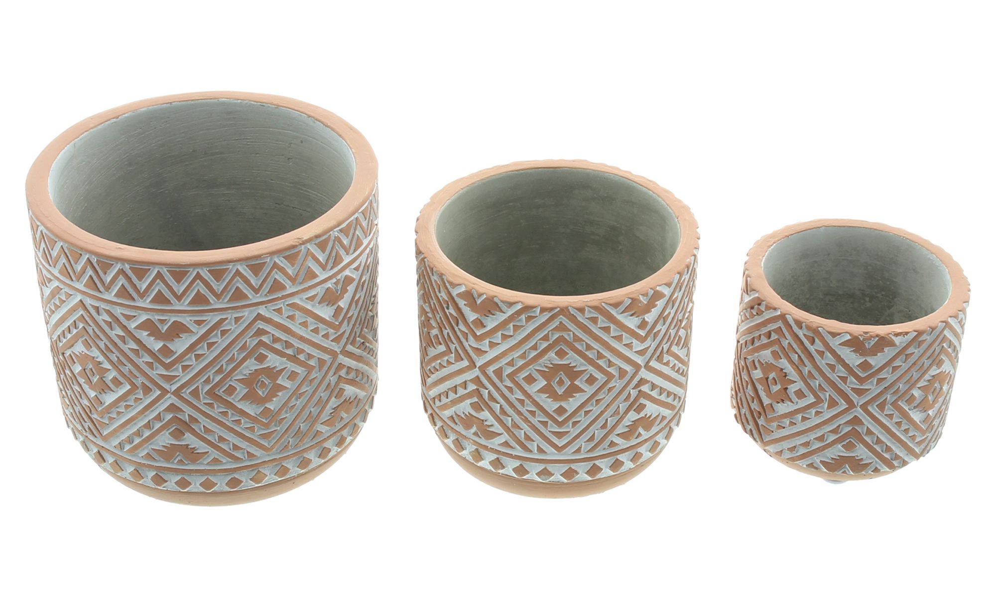 Acheter lot de 3 pots de fleurs "terre cuite"  dans la boutique en ligne de Frank Flechtwaren pour Pots de fleurs