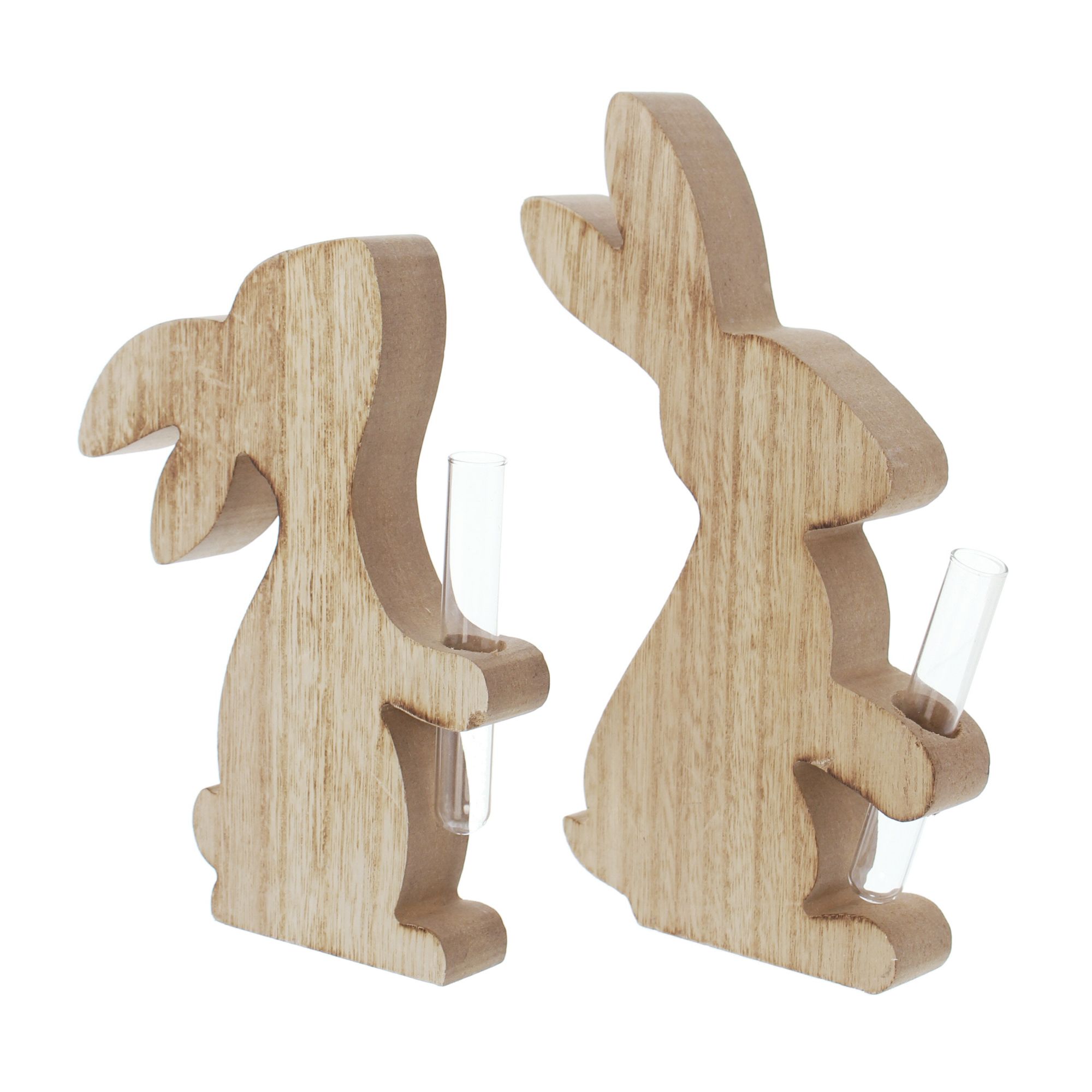 Acheter Lot de 2 lapins avec vase  dans la boutique en ligne de Frank Flechtwaren pour Lapin &amp; co