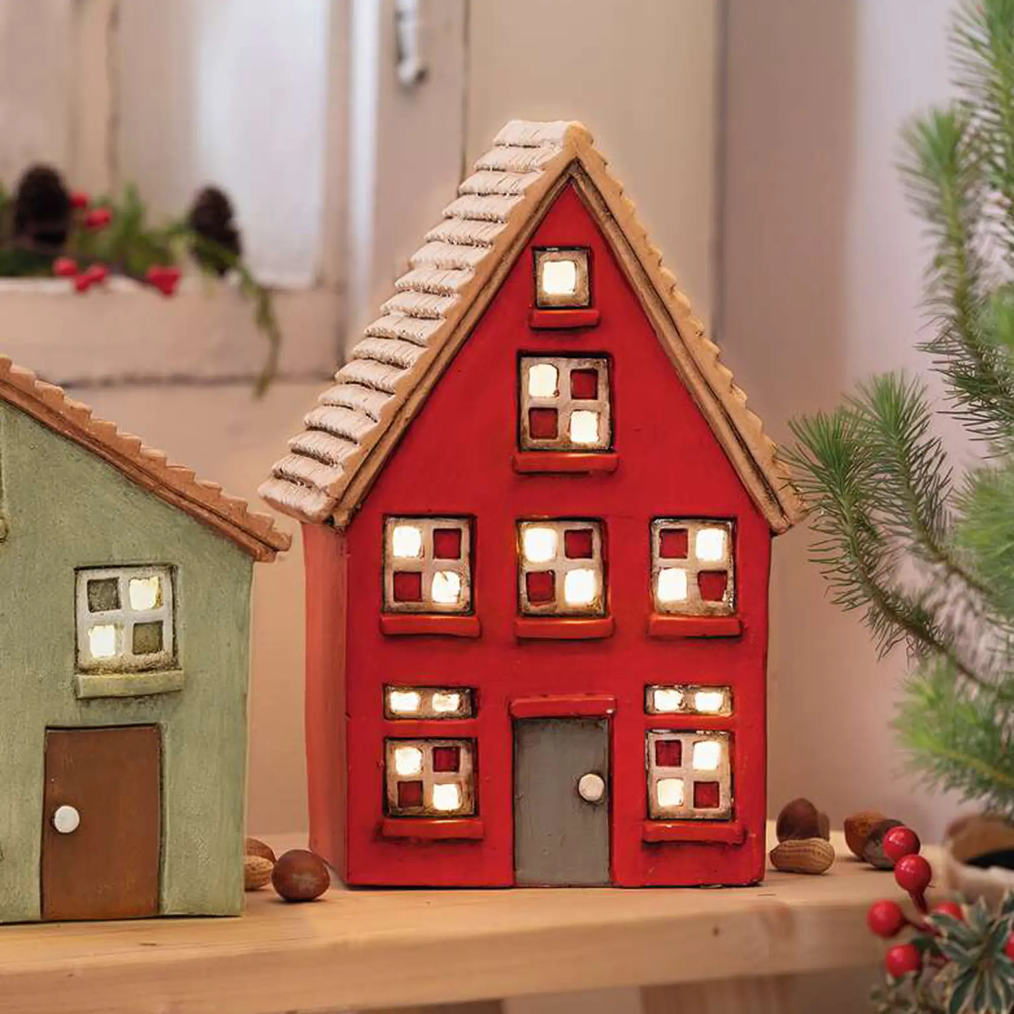 Acheter Maison LED "Sweet red Home"  dans la boutique en ligne de Frank Flechtwaren