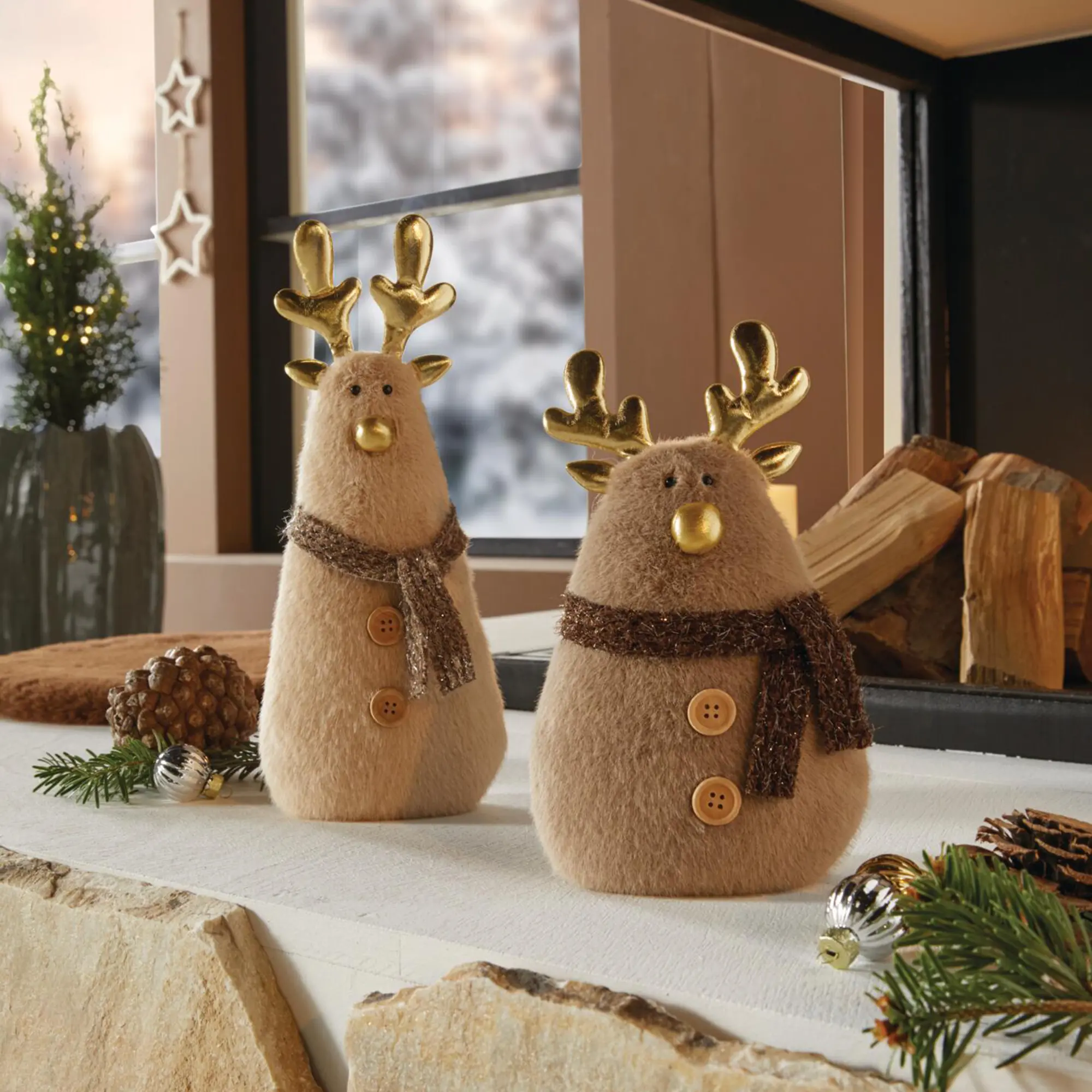 Acheter Figurine en peluche « Renne », lot de 2 dans la boutique en ligne de Frank Flechtwaren