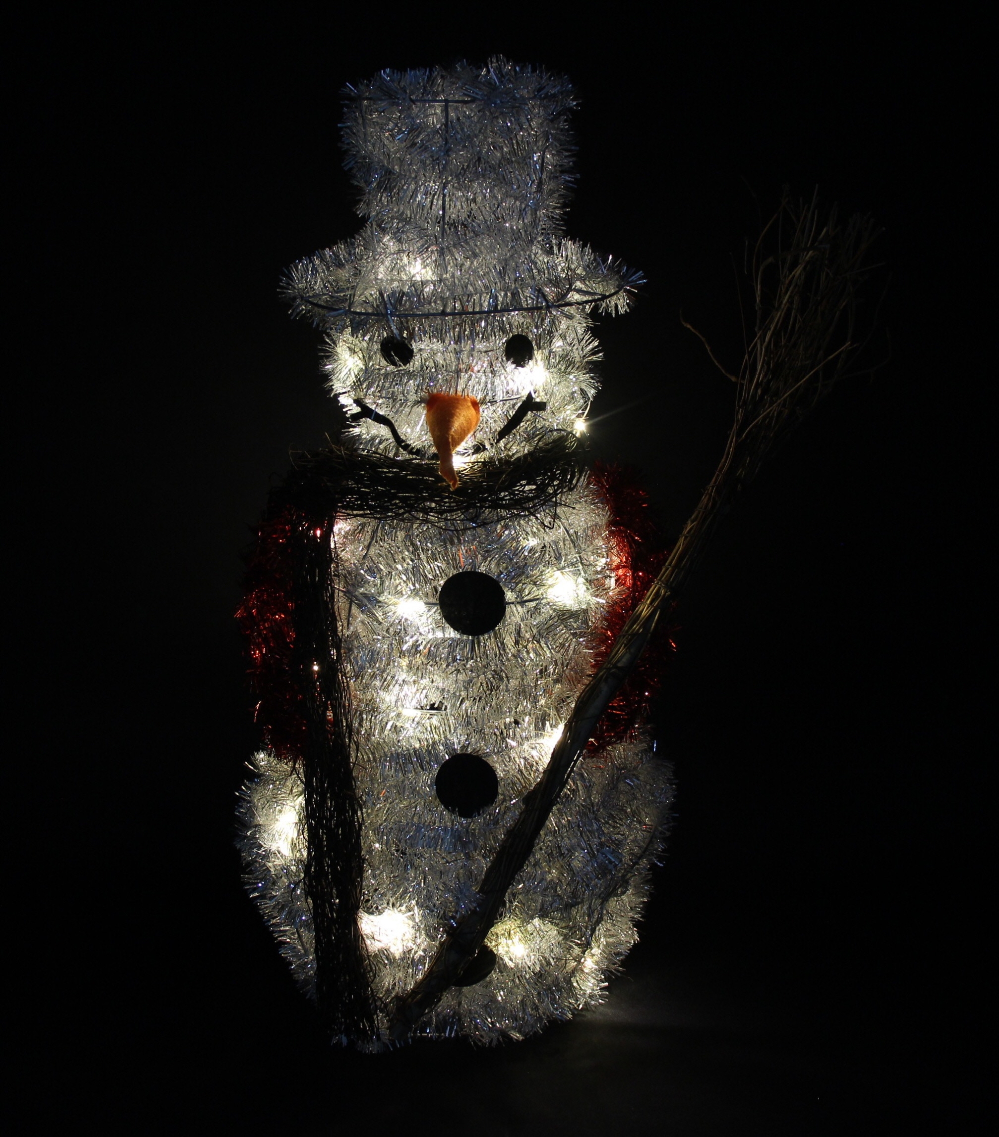 Acheter Bonhomme de neige LED "scintillement argenté"  dans la boutique en ligne de Frank Flechtwaren pour Pères Noël