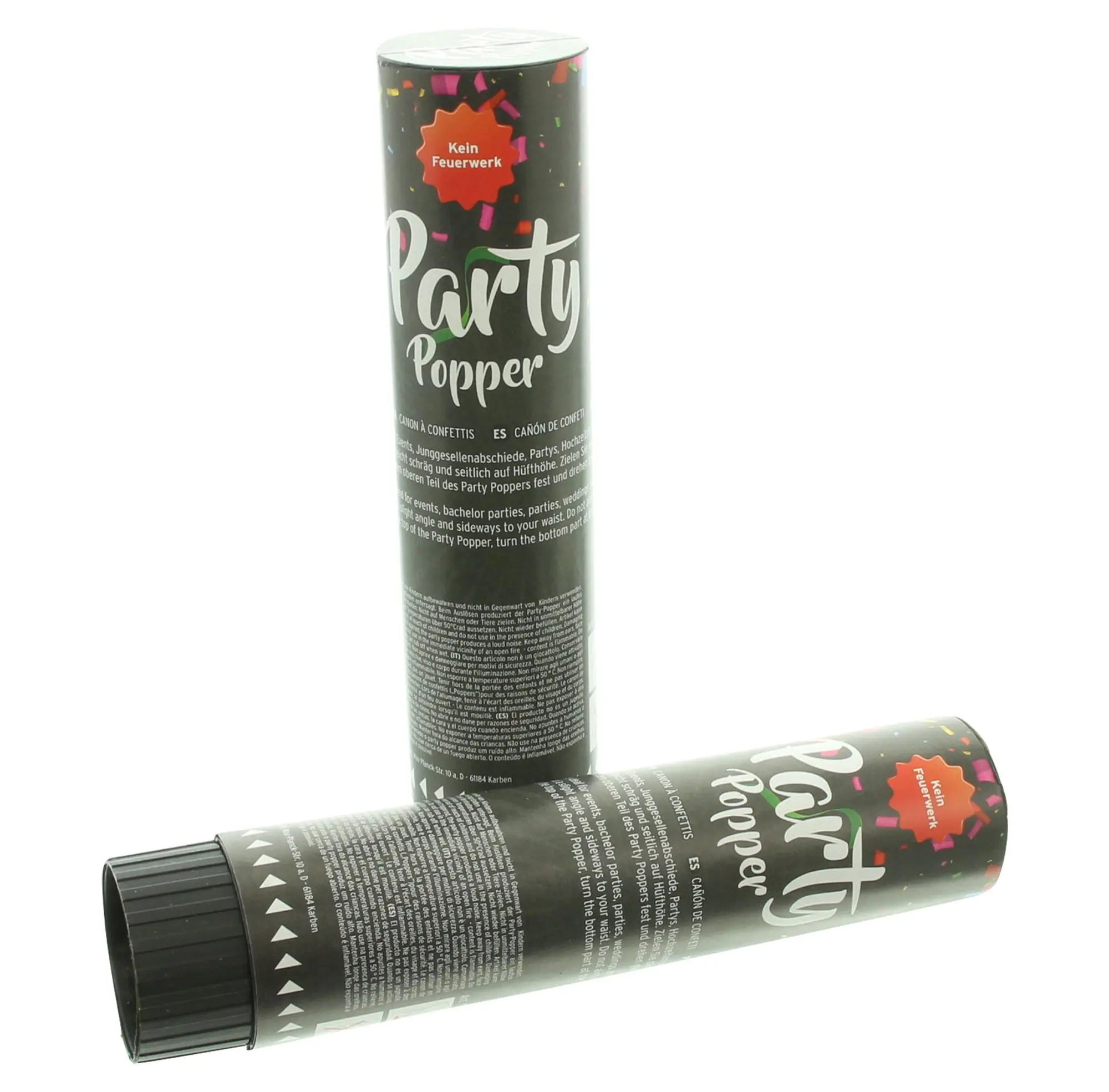 Acheter Lot de 2 party poppers "Confettis"  dans la boutique en ligne de Frank Flechtwaren