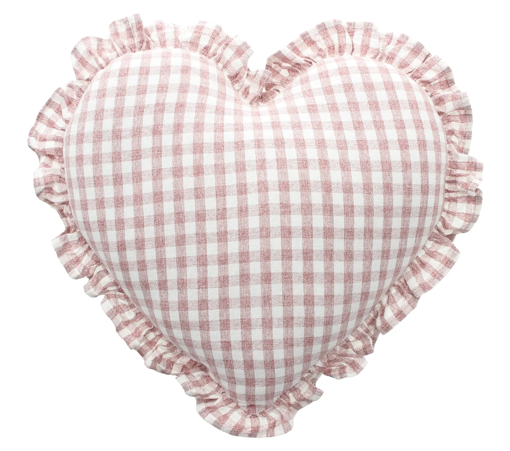 Acheter Coussin coeur "carreaux vintage"  dans la boutique en ligne de Frank Flechtwaren pour Charme champêtre