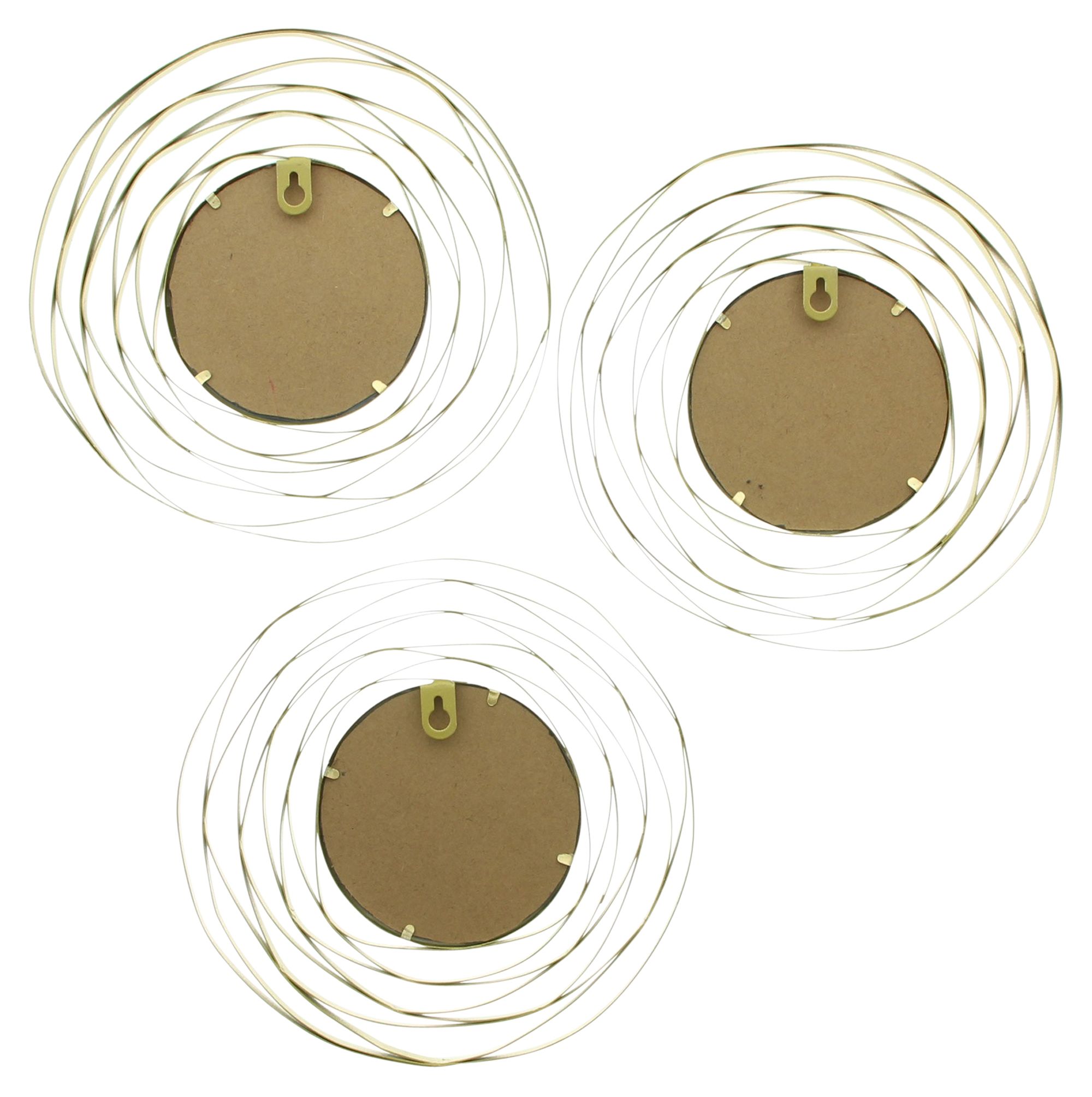 Acheter Lot de 3 miroirs "doré"  dans la boutique en ligne de Frank Flechtwaren pour Miroirs