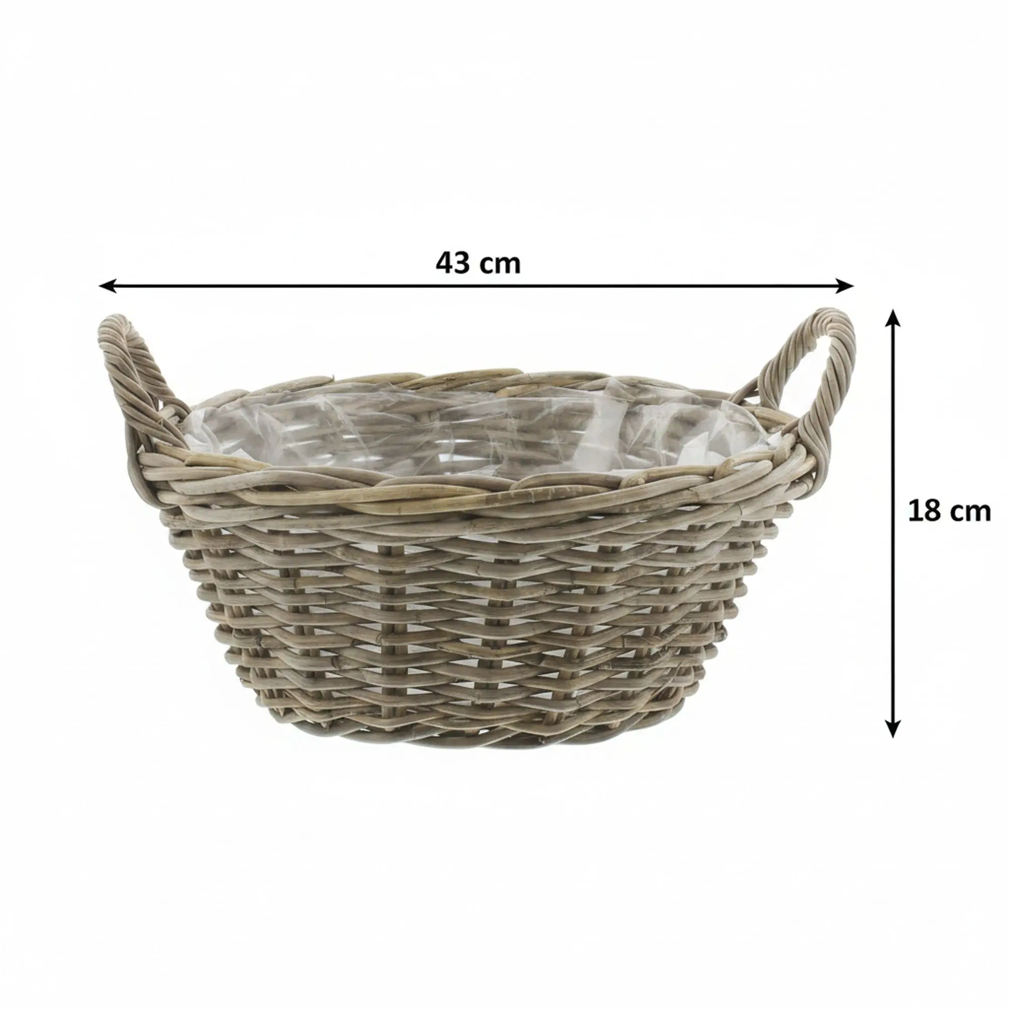 Acheter Corbeille à plantes "rotin", GM  dans la boutique en ligne de Frank Flechtwaren pour Jardinières corbeilles