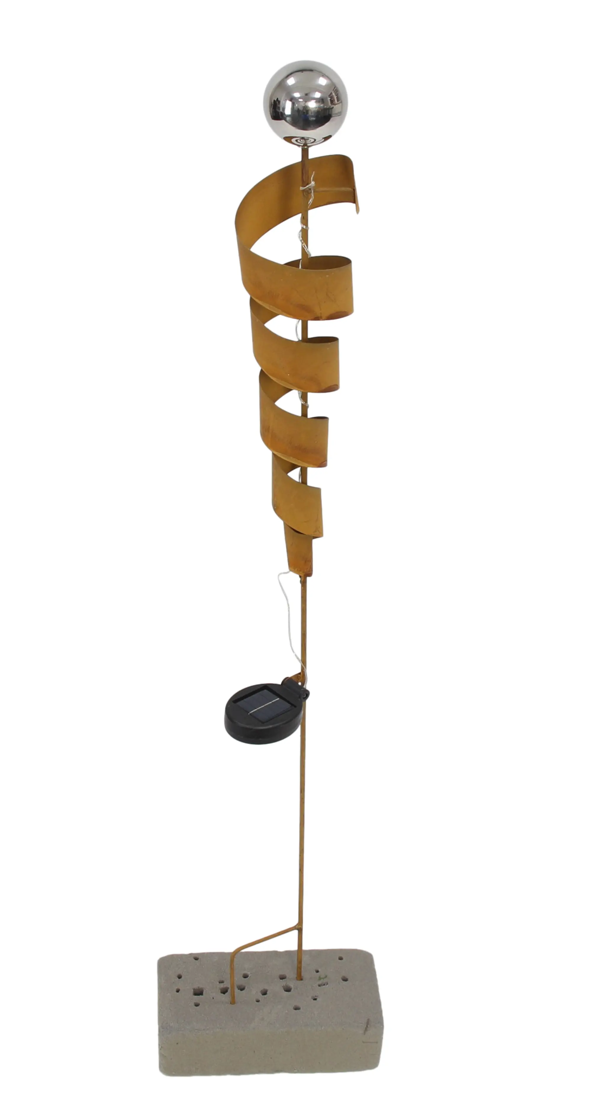 Acheter Pic solaire " spirale"  dans la boutique en ligne de Frank Flechtwaren pour Décoration rouille pour votre jardin