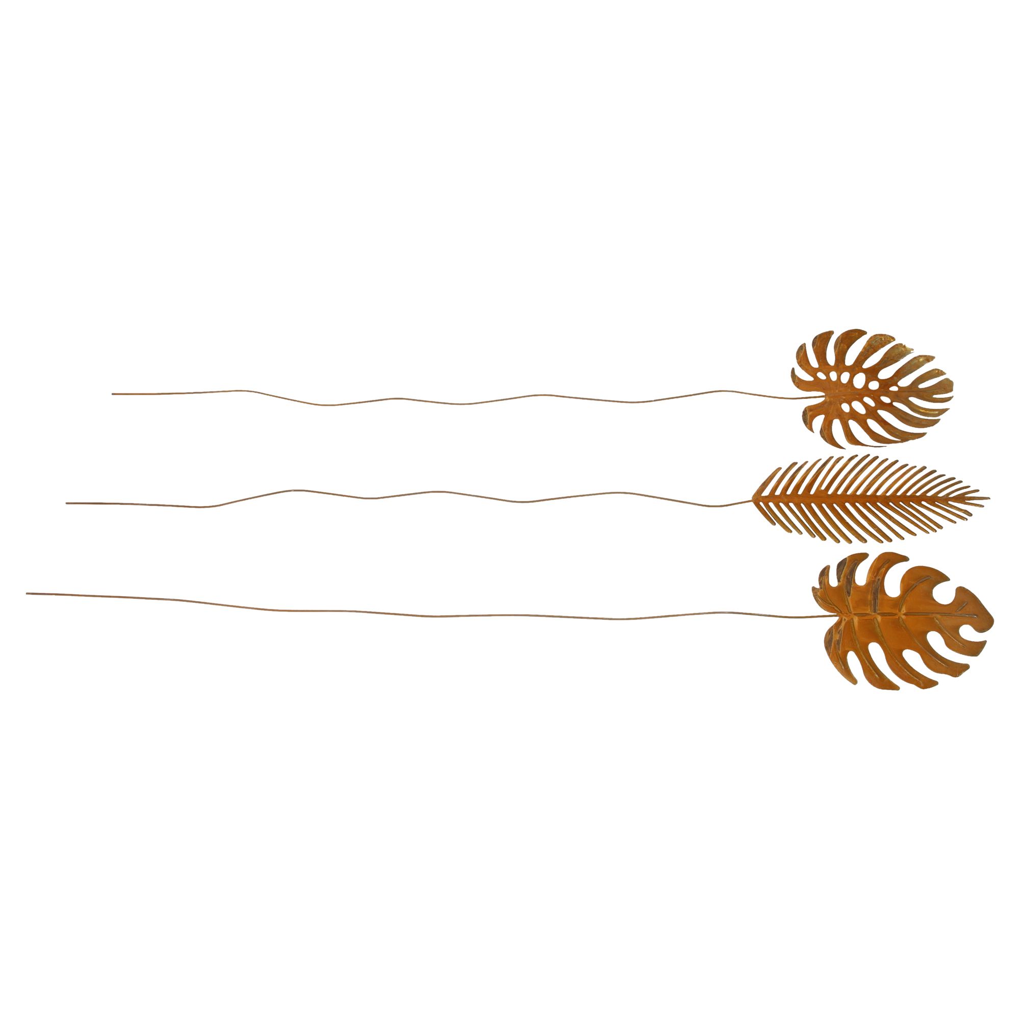 Acheter Lot de 3 pics de jardin "feuilles"  dans la boutique en ligne de Frank Flechtwaren pour Automne