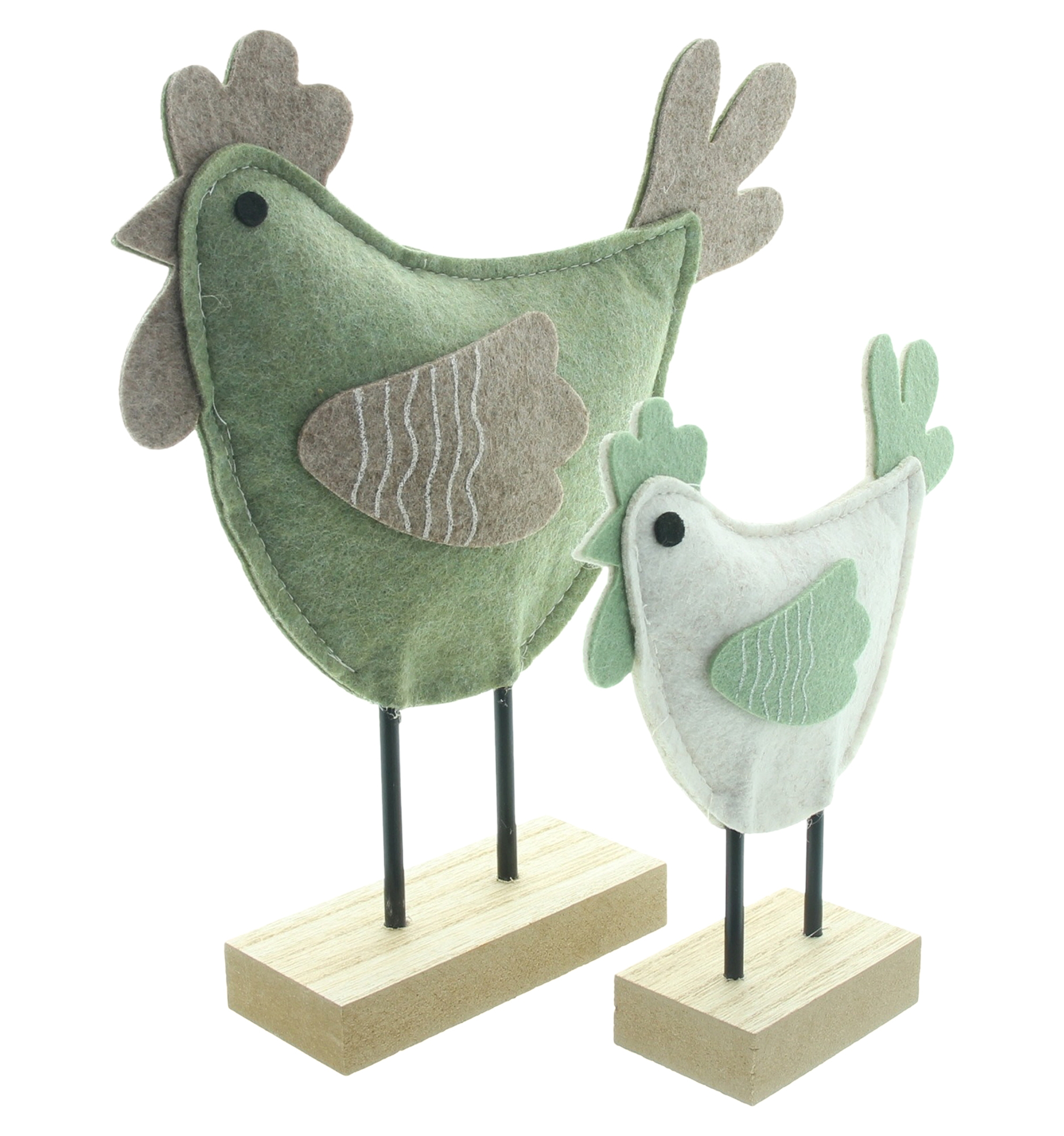 Acheter Lot de 2 figurines " poule et coq"  dans la boutique en ligne de Frank Flechtwaren pour Nouvel arrivage