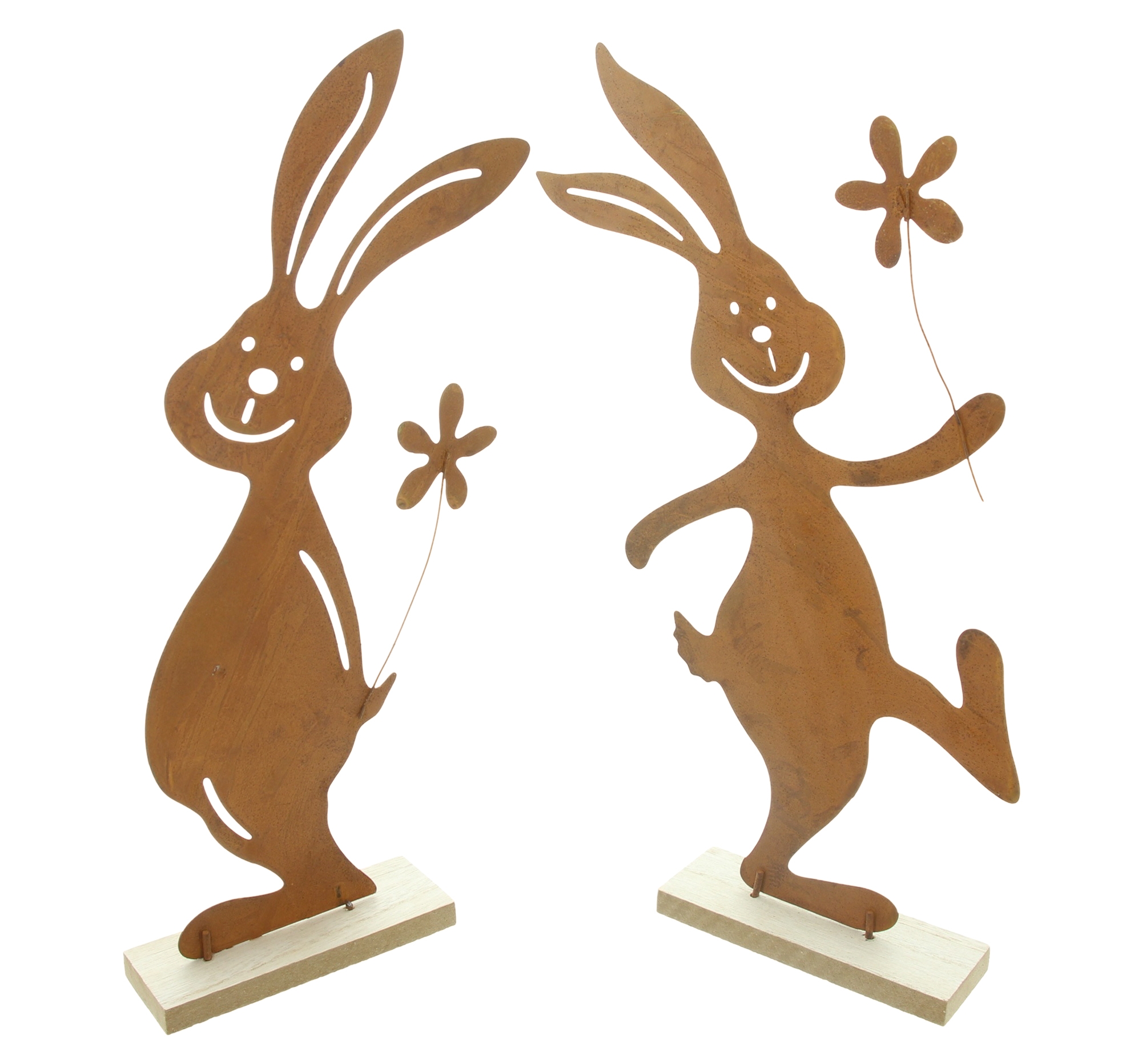 Acheter Lot de 2 figurines "joie de lapins"  dans la boutique en ligne de Frank Flechtwaren pour Nouvel arrivage