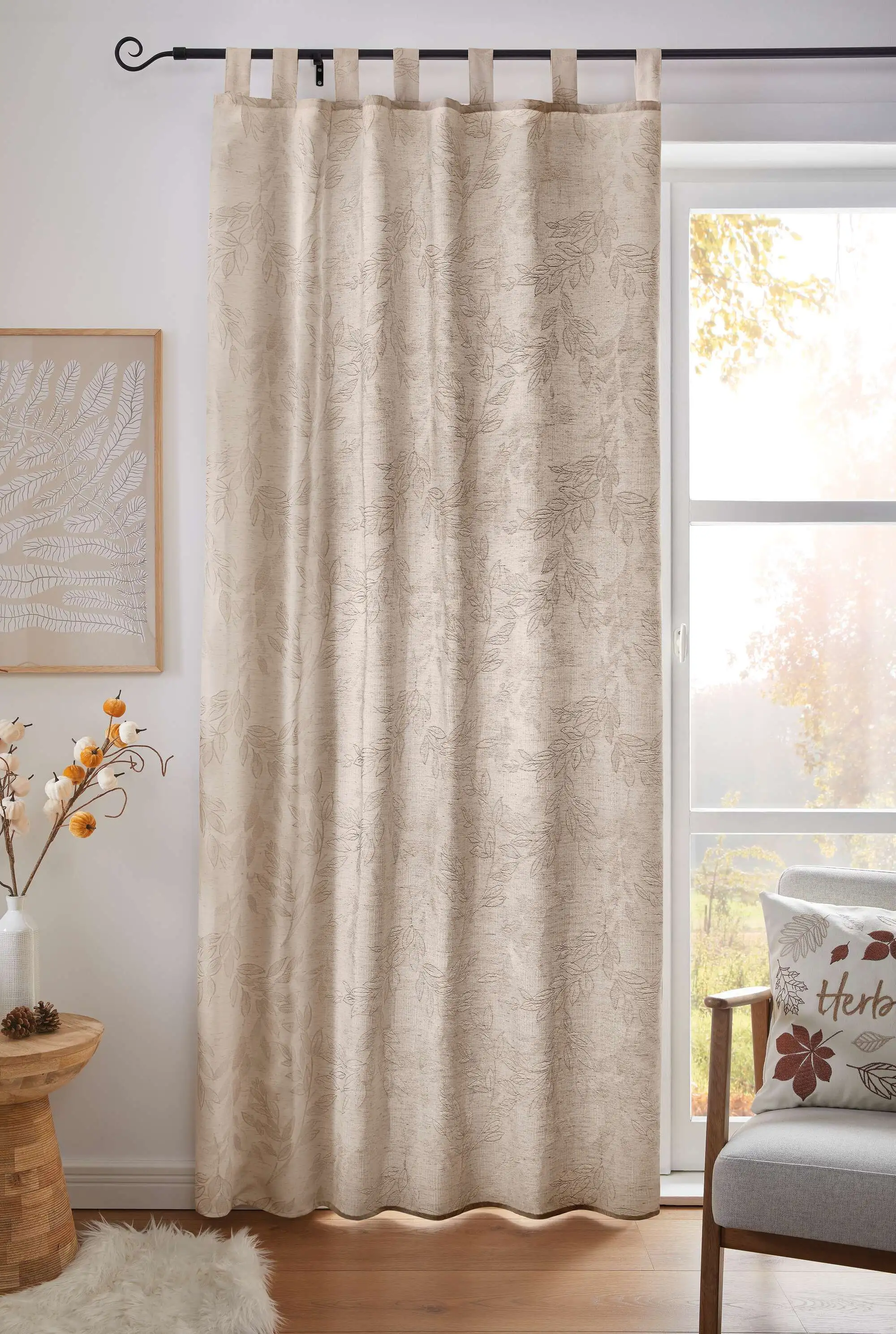 Acheter Rideau "éclat de feuilles"  dans la boutique en ligne de Frank Flechtwaren pour Rideaux et foulards