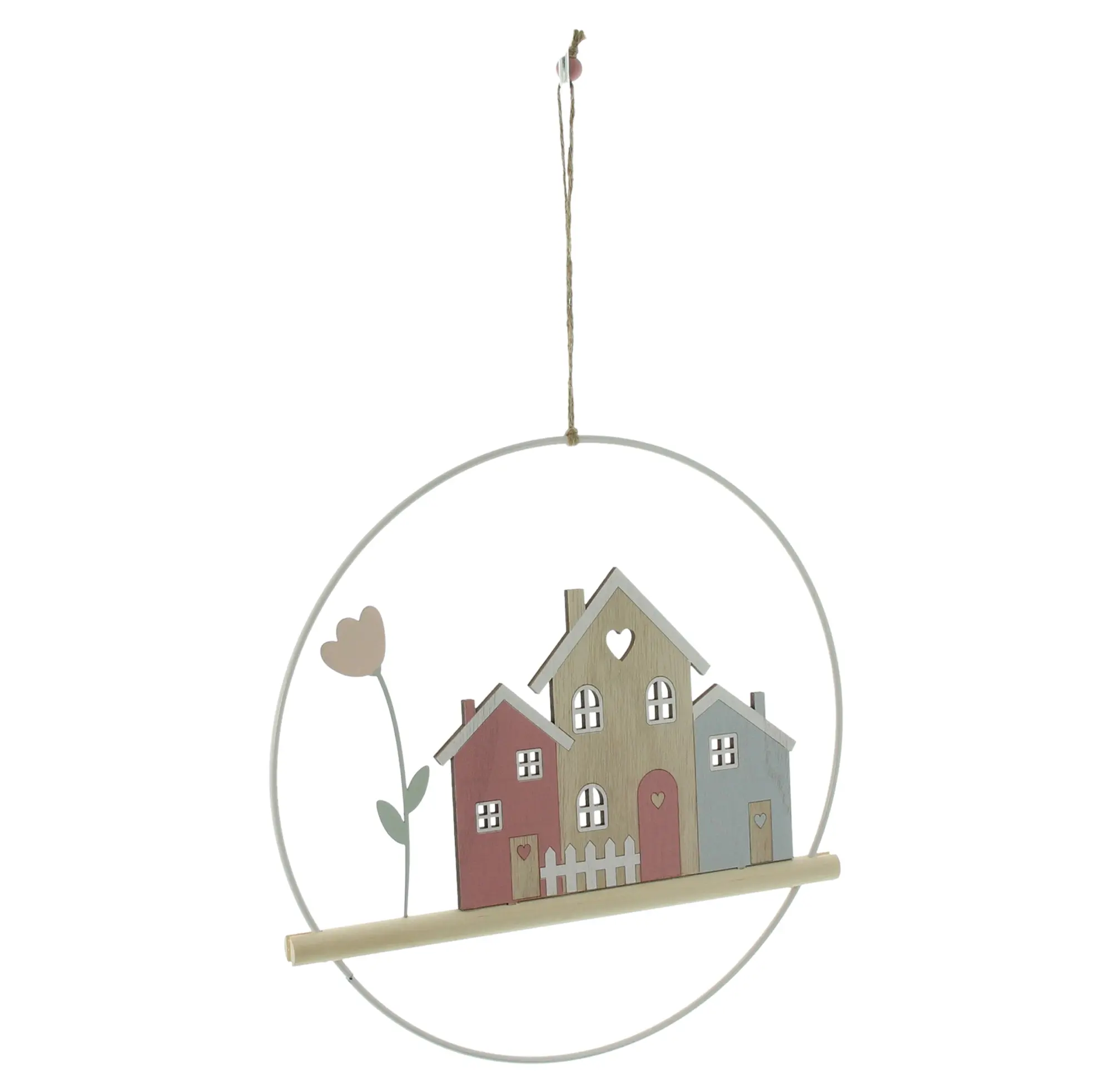 Acheter Anneau décoratif "maisons"  dans la boutique en ligne de Frank Flechtwaren pour Pâques