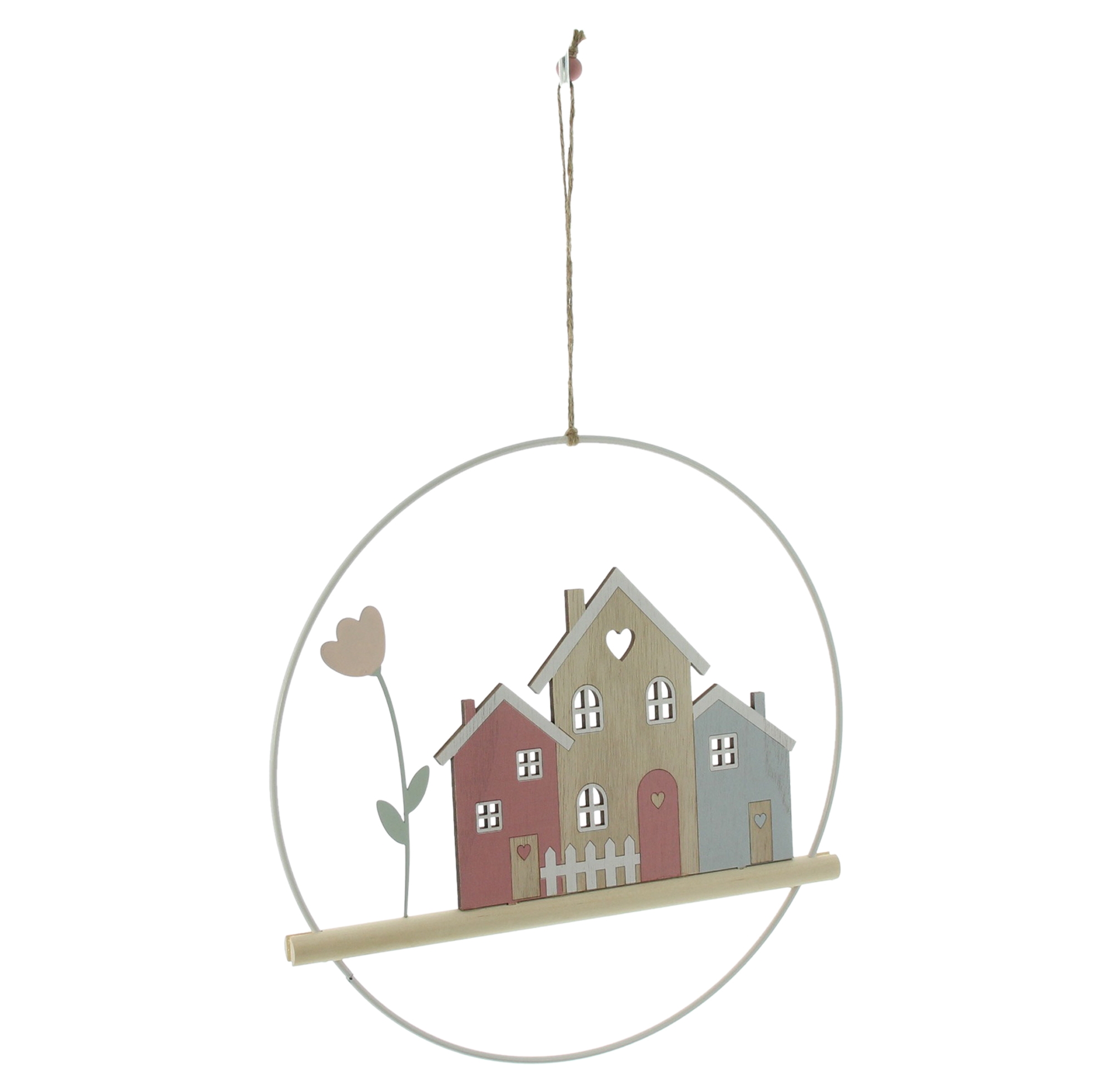 Acheter Anneau décoratif "maisons"  dans la boutique en ligne de Frank Flechtwaren pour Pâques