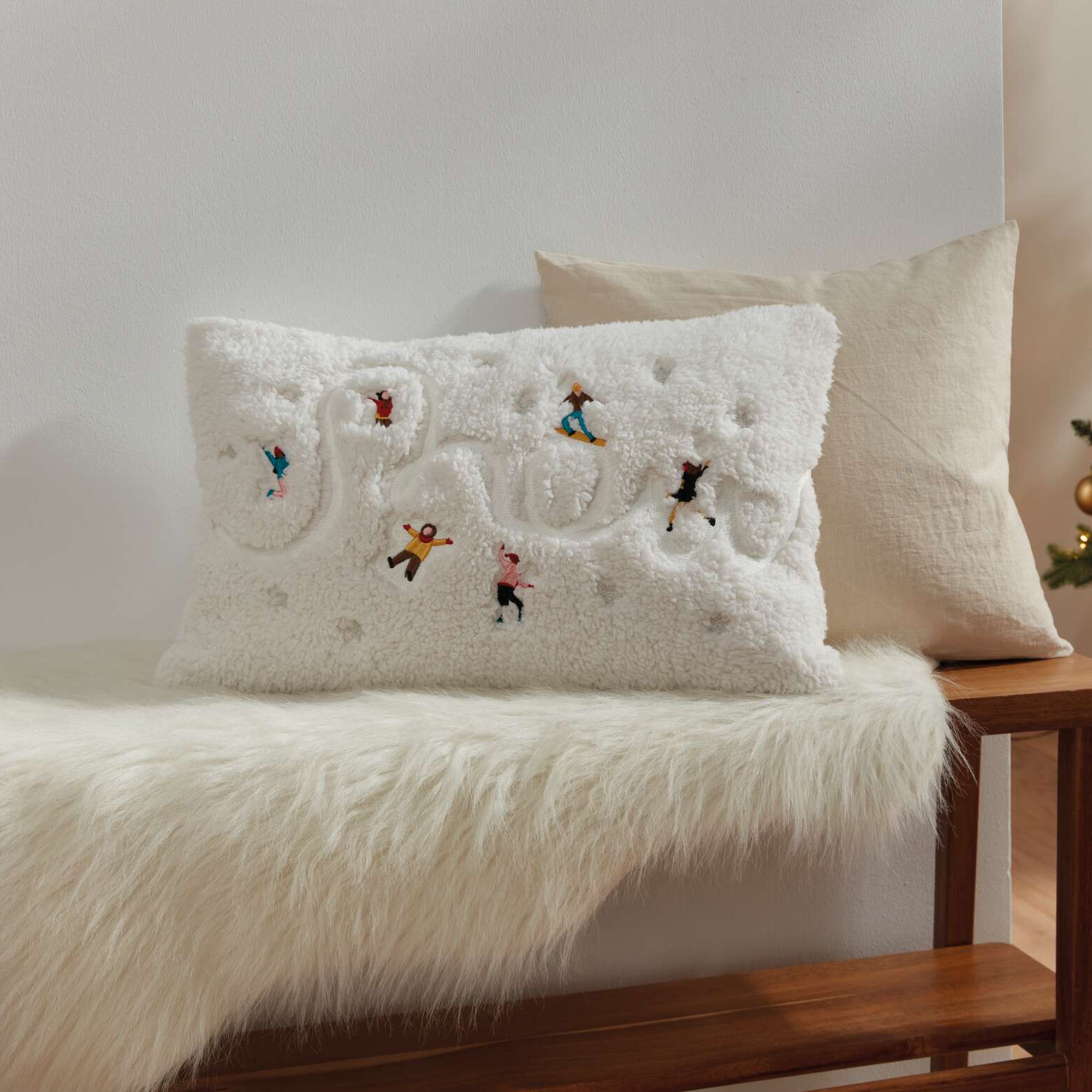 Acheter Housse de coussin "plaisir de la neige"  dans la boutique en ligne de Frank Flechtwaren