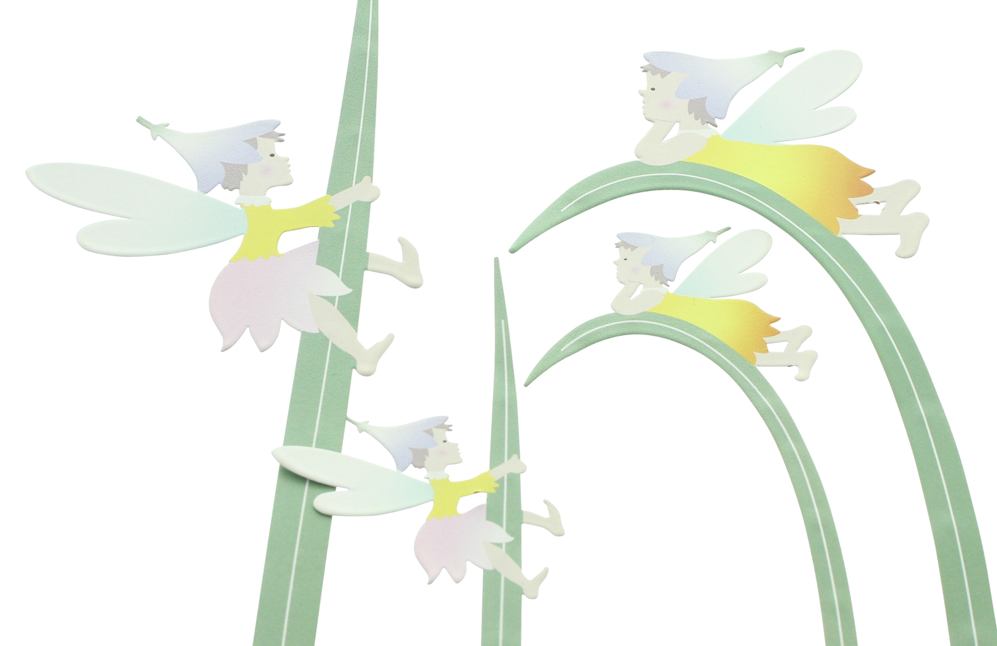 Acheter Lot de 4 pics fleurs "fée avec brin d'herbe "  dans la boutique en ligne de Frank Flechtwaren pour Nouvel arrivage