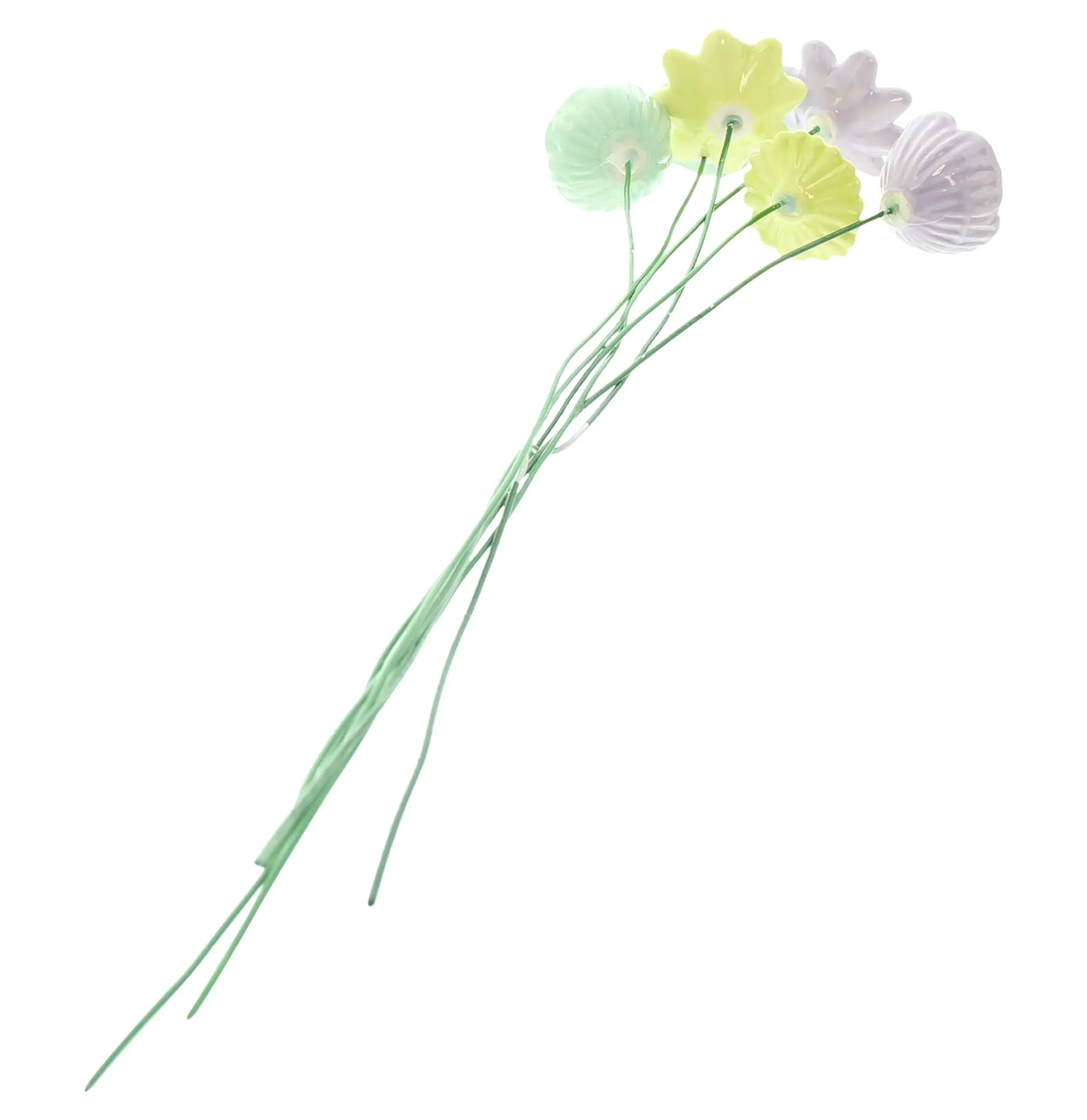 Acheter Lot de 6 pics "fleurs pastel"  dans la boutique en ligne de Frank Flechtwaren pour Accessoires de décoration et d'intérieur