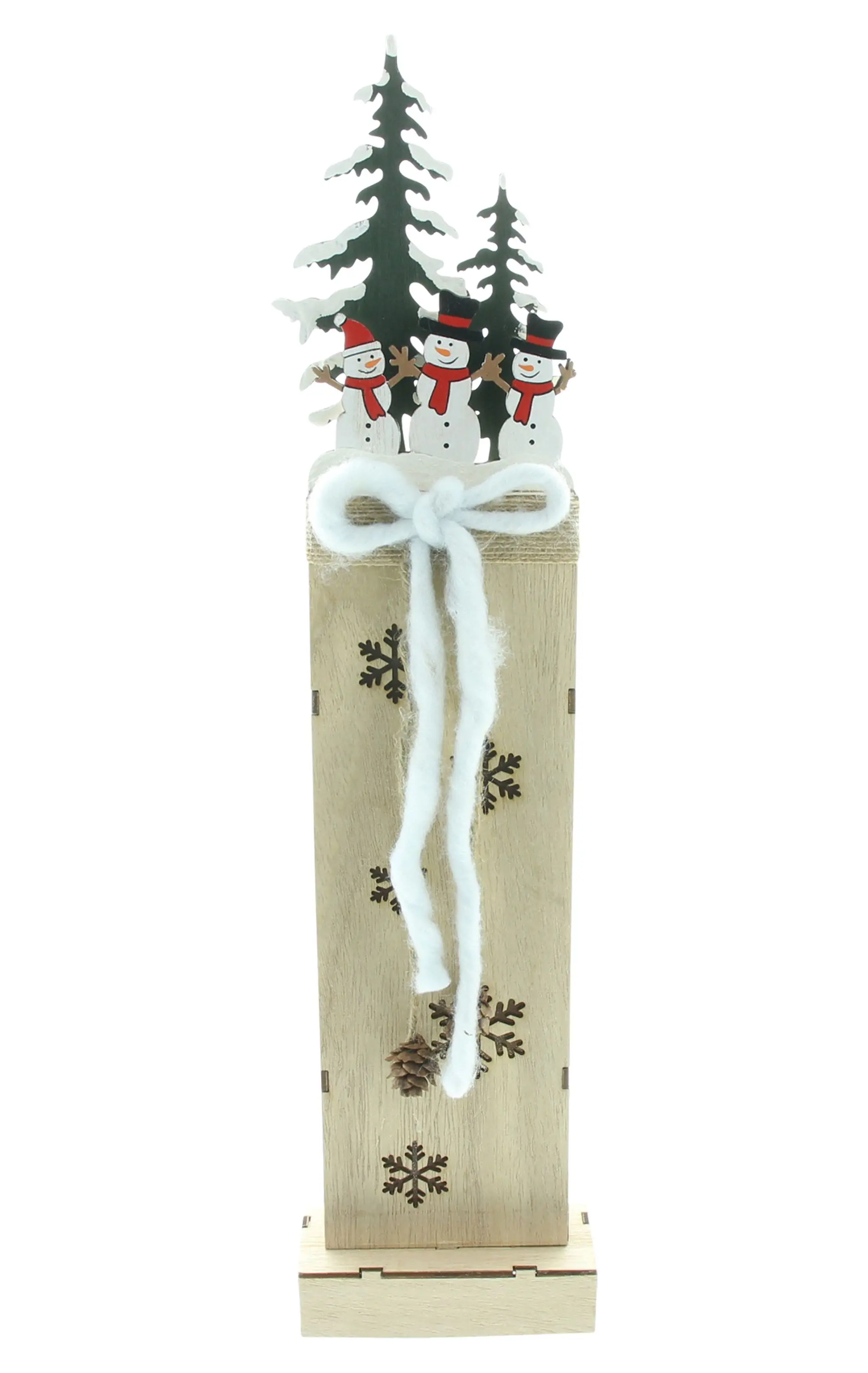 Acheter Colonne LED "Bonhommes de neige dans la forêt"  dans la boutique en ligne de Frank Flechtwaren pour Décoration de table LED