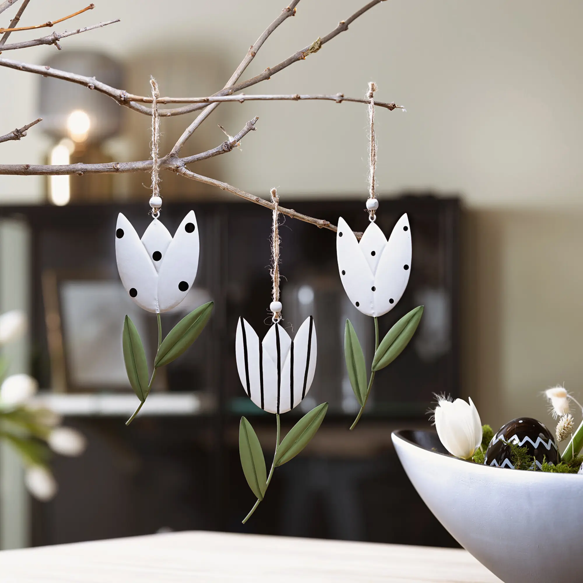 Acheter Lot de 3 suspensions "tulipes"  dans la boutique en ligne de Frank Flechtwaren