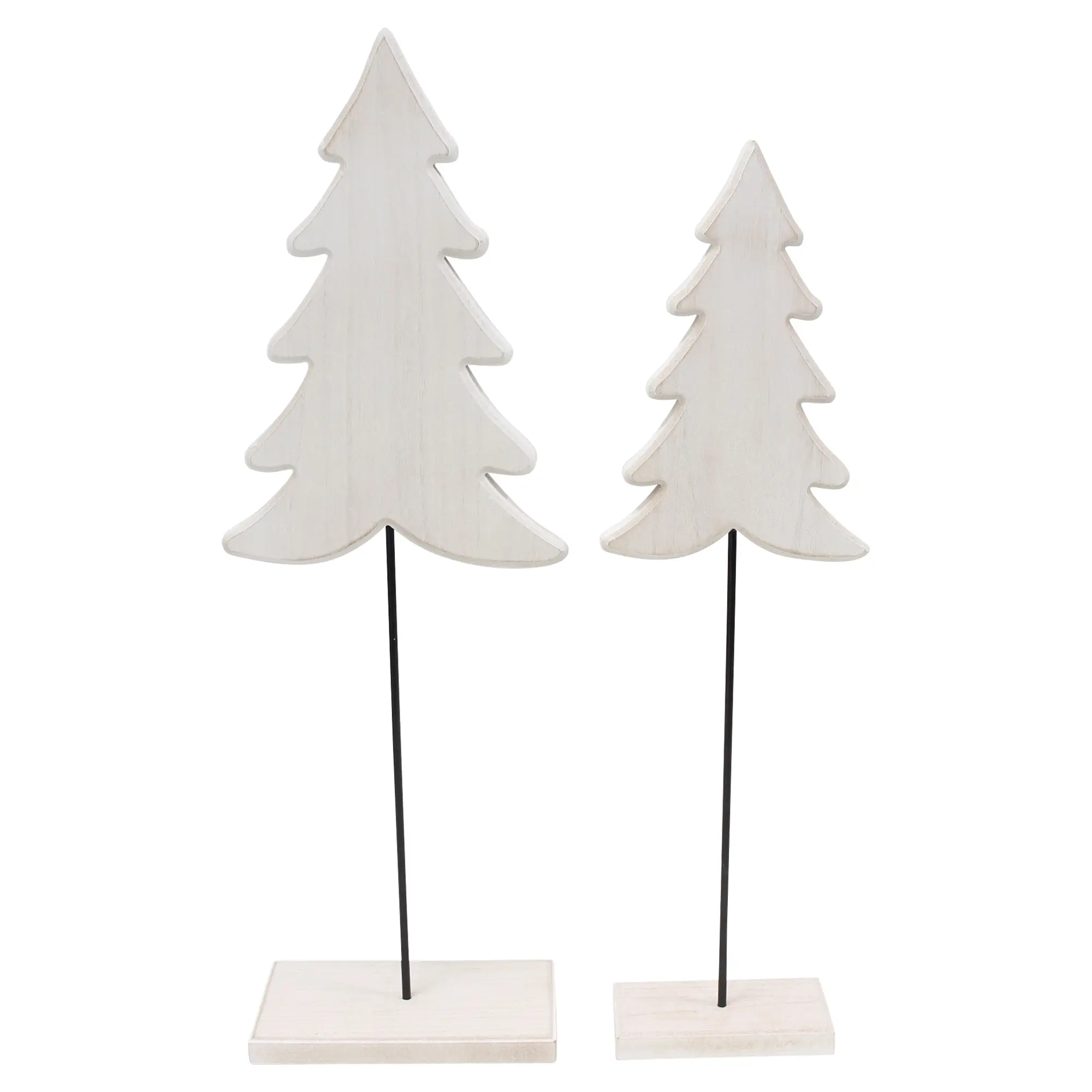 Acheter Sapin en bois « White washed », lot de 2 dans la boutique en ligne de Frank Flechtwaren pour Sapins