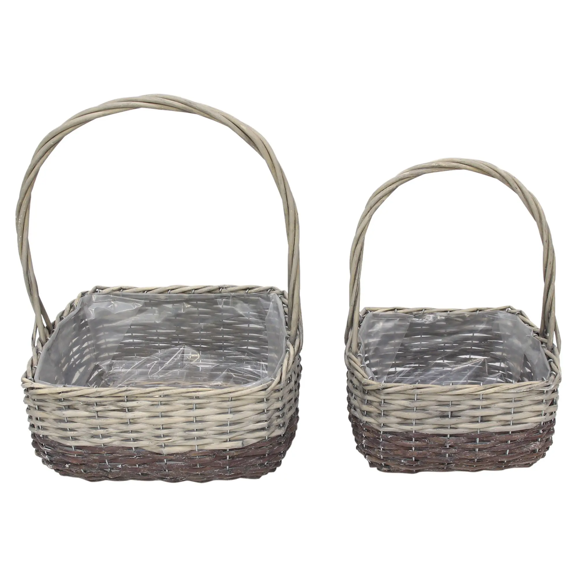 Acheter Lot de 2 paniers à plantes "Saule gris"  dans la boutique en ligne de Frank Flechtwaren