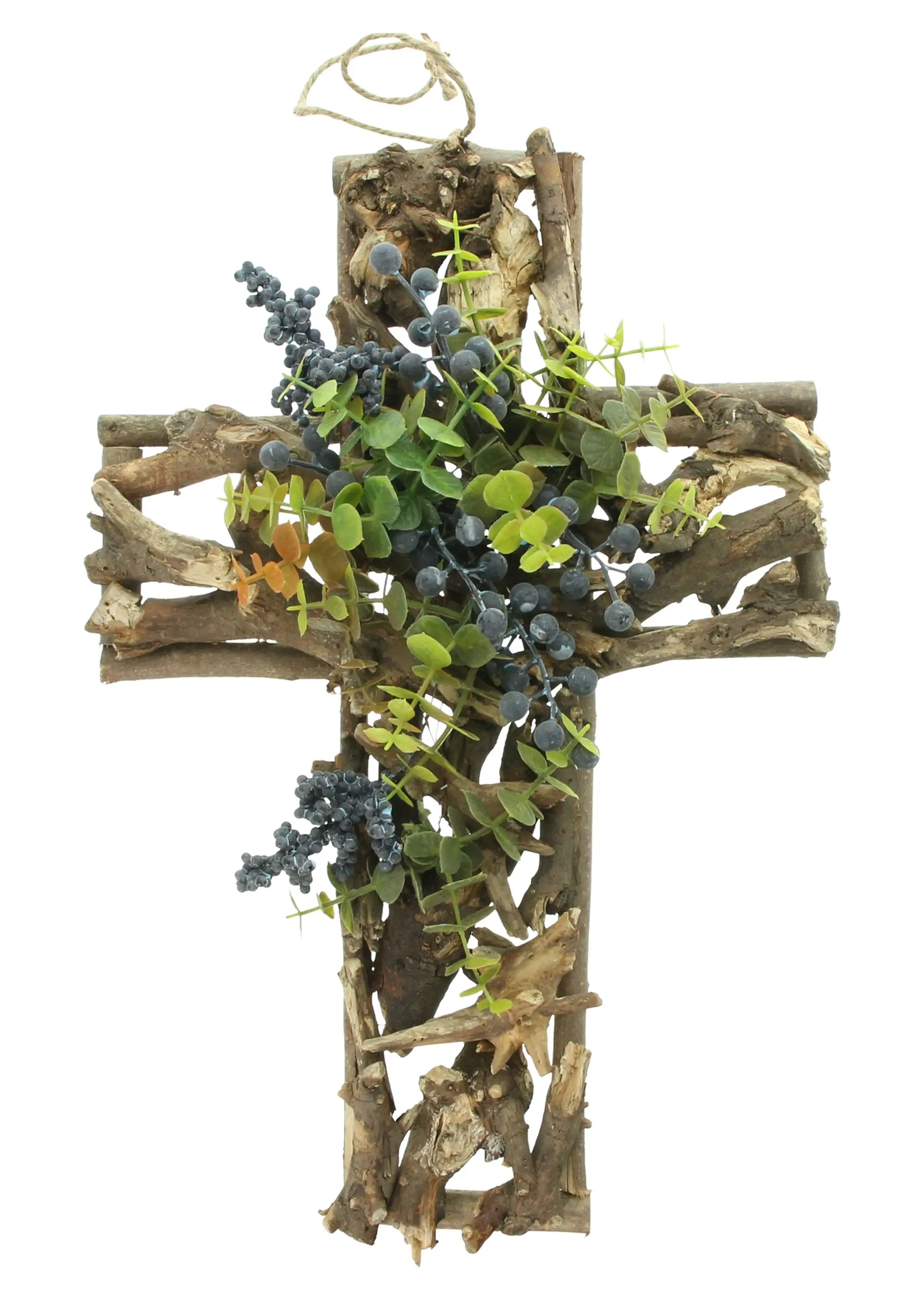 Acheter Croix "baies"  dans la boutique en ligne de Frank Flechtwaren pour Ornements funéraires