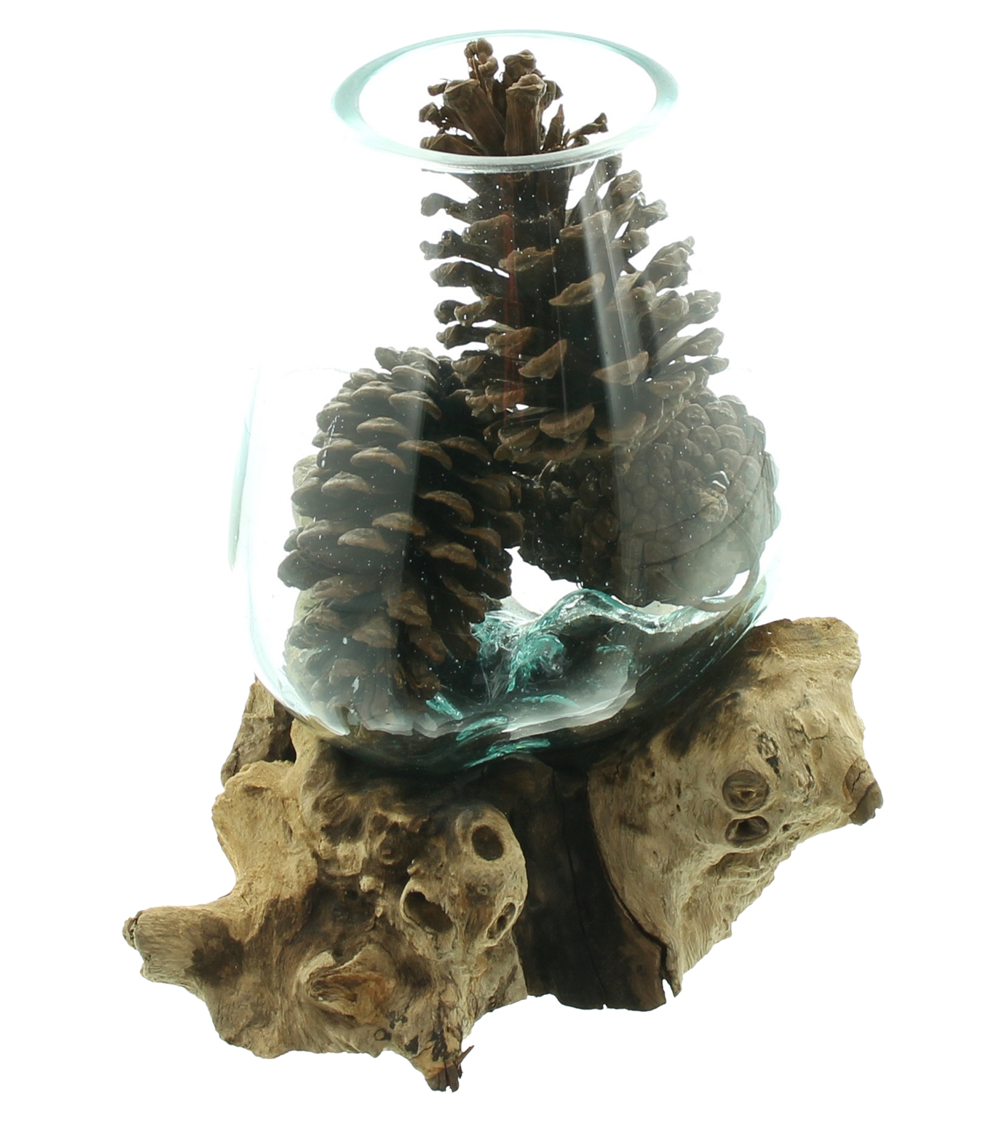 Acheter Vase sur bois "Aqua"  dans la boutique en ligne de Frank Flechtwaren pour Vases