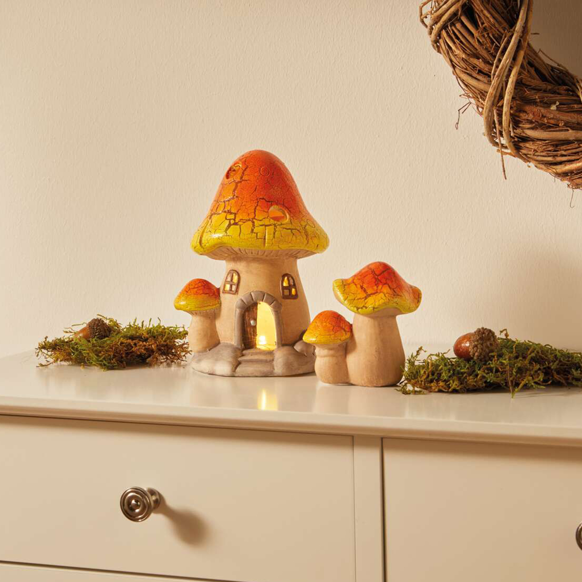 Acheter Lot de 2 champignons LED "maison"  dans la boutique en ligne de Frank Flechtwaren