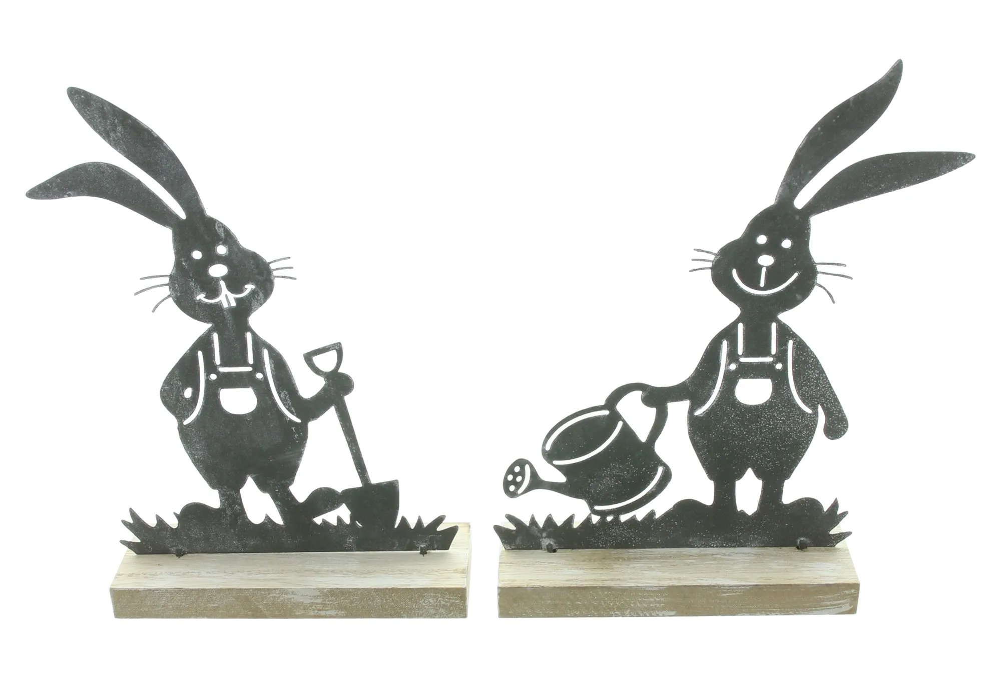 Acheter Lot de 2 lapins "jardinage"  dans la boutique en ligne de Frank Flechtwaren pour Lapin &amp; co