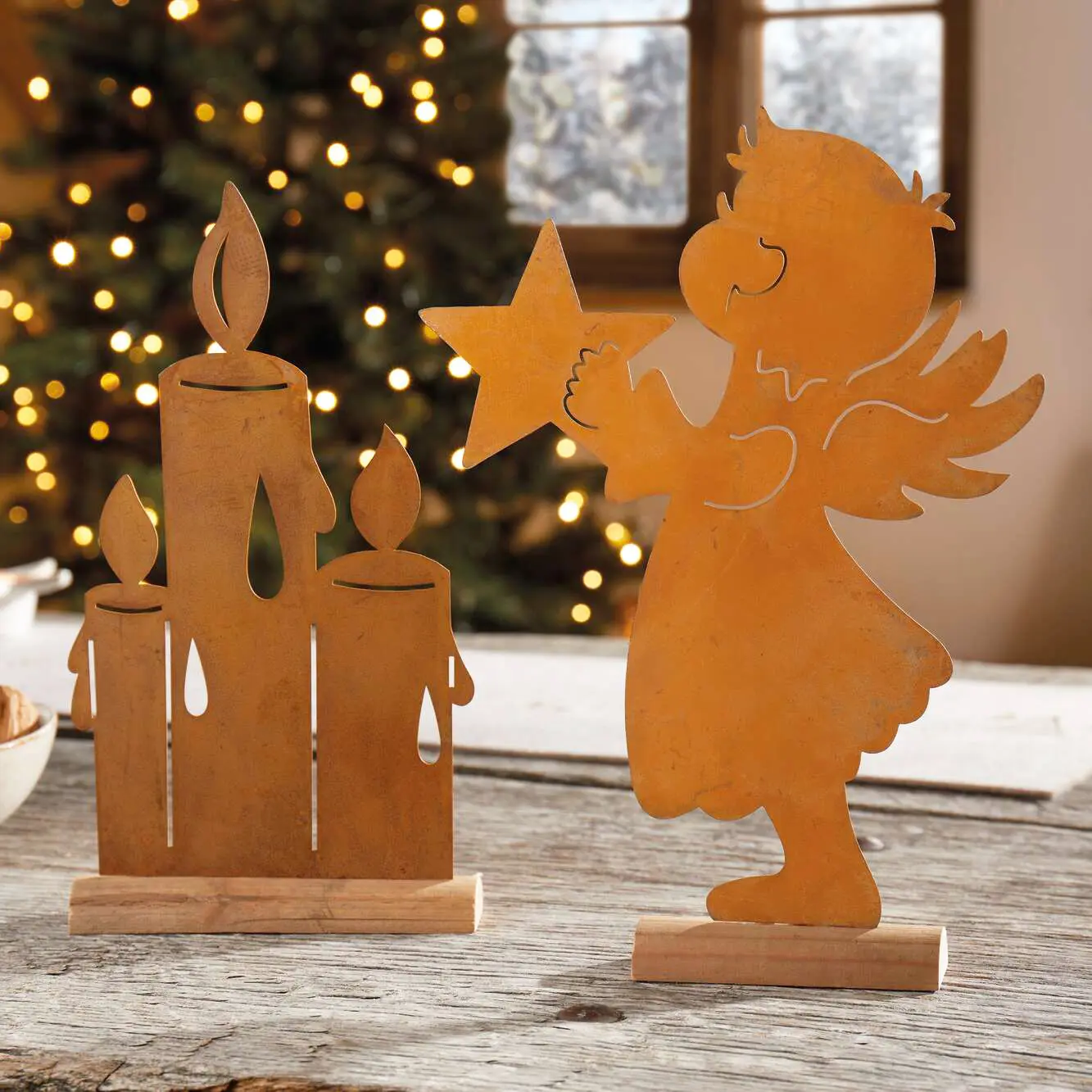 Acheter Décoration métallique "ange avec étoile"  dans la boutique en ligne de Frank Flechtwaren
