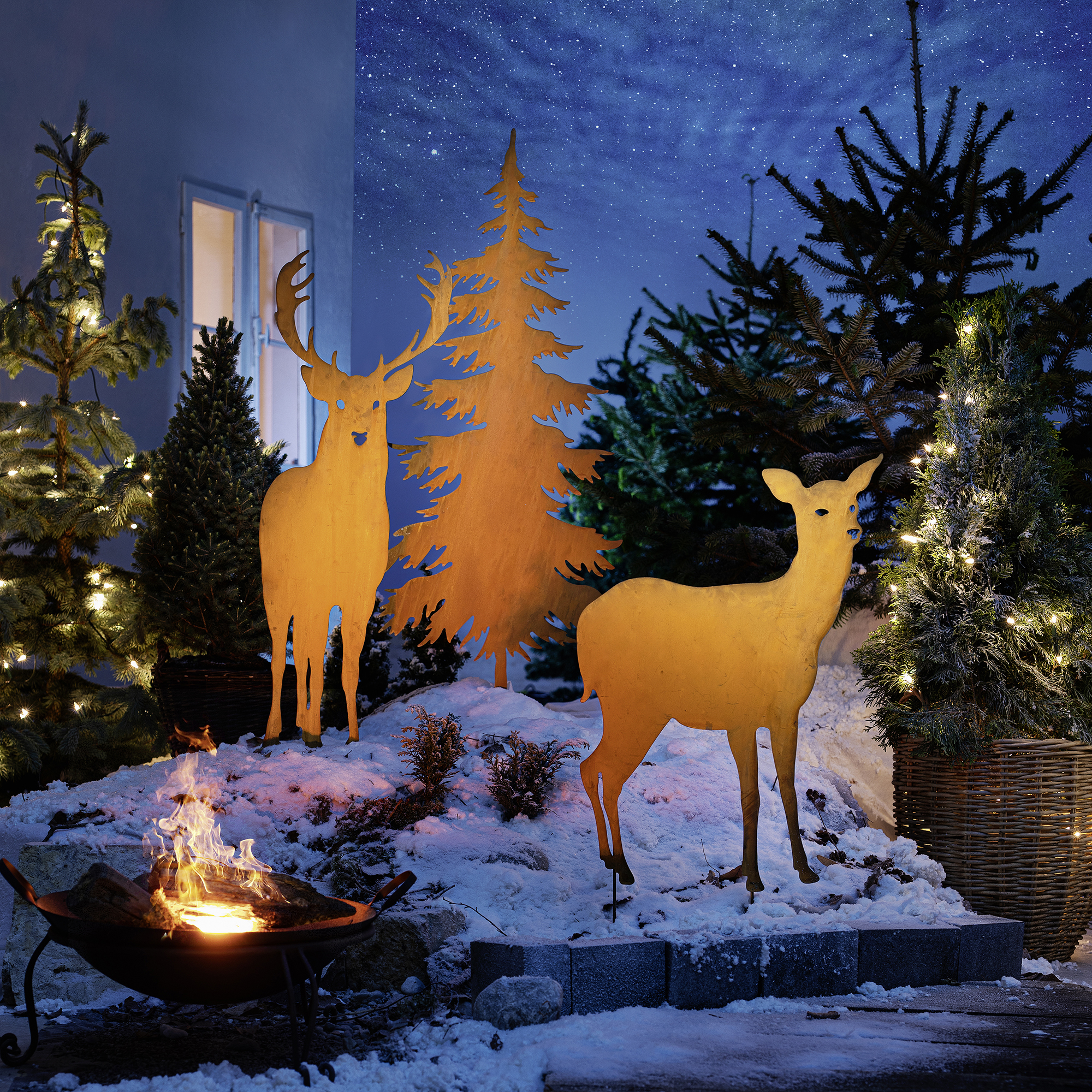 Acheter Pic de jardin "cerf"  dans la boutique en ligne de Frank Flechtwaren pour Piques de jardin