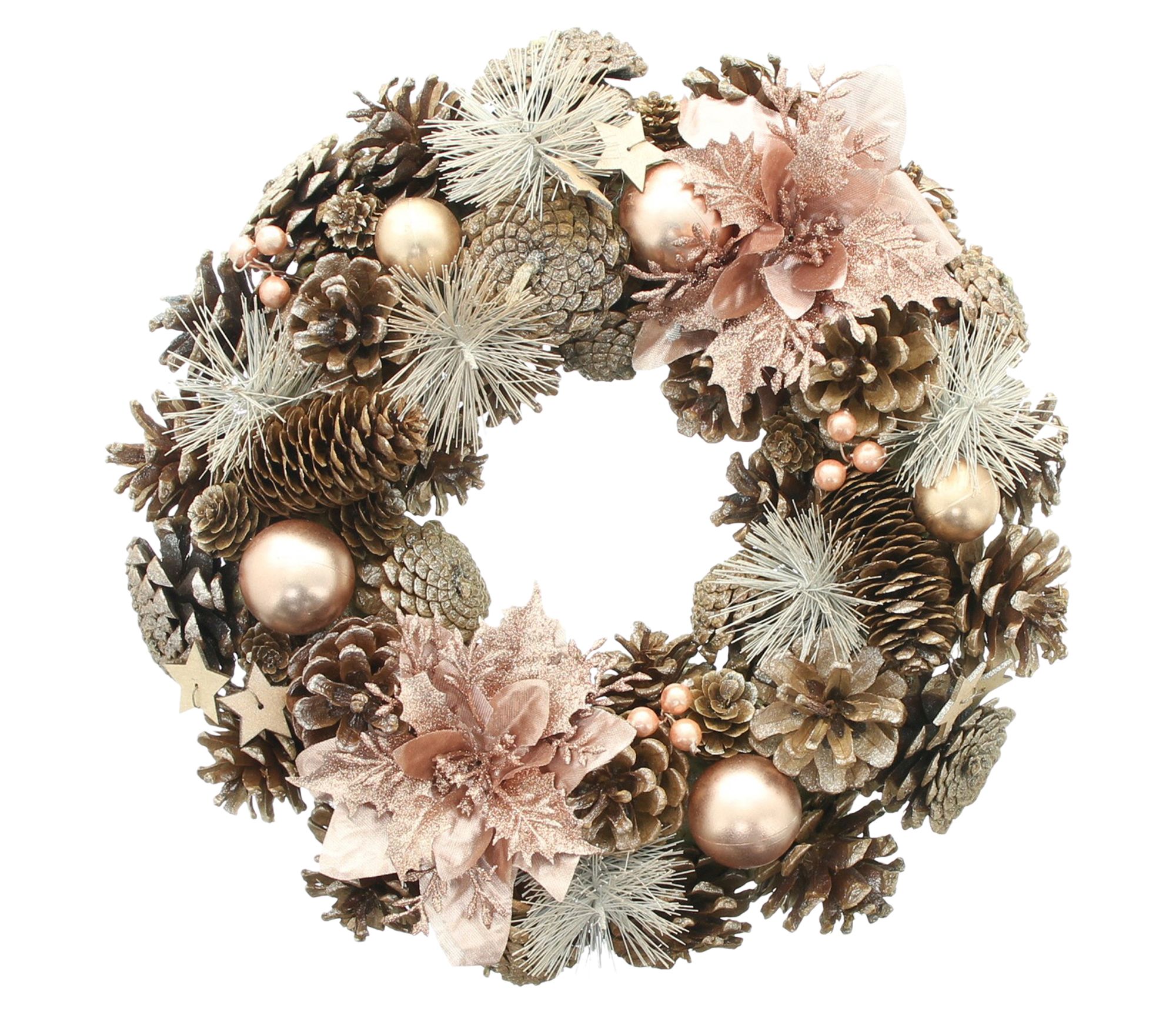 Acheter Couronne de Noël « Rosé »  dans la boutique en ligne de Frank Flechtwaren pour Couronnes de Noël