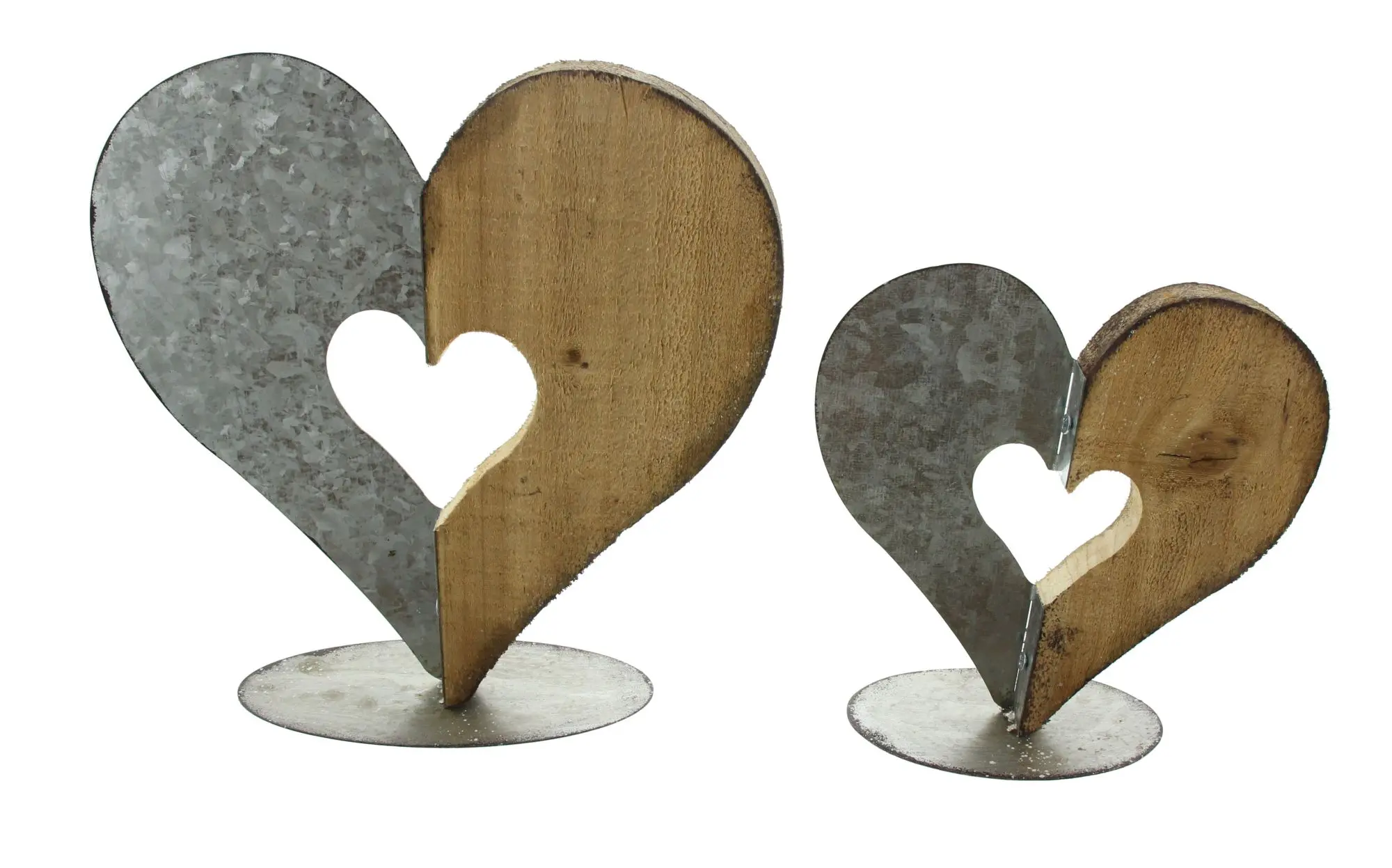 Acheter Lot de 2 cœurs de décoration "mixe"  dans la boutique en ligne de Frank Flechtwaren pour Coup de coeur