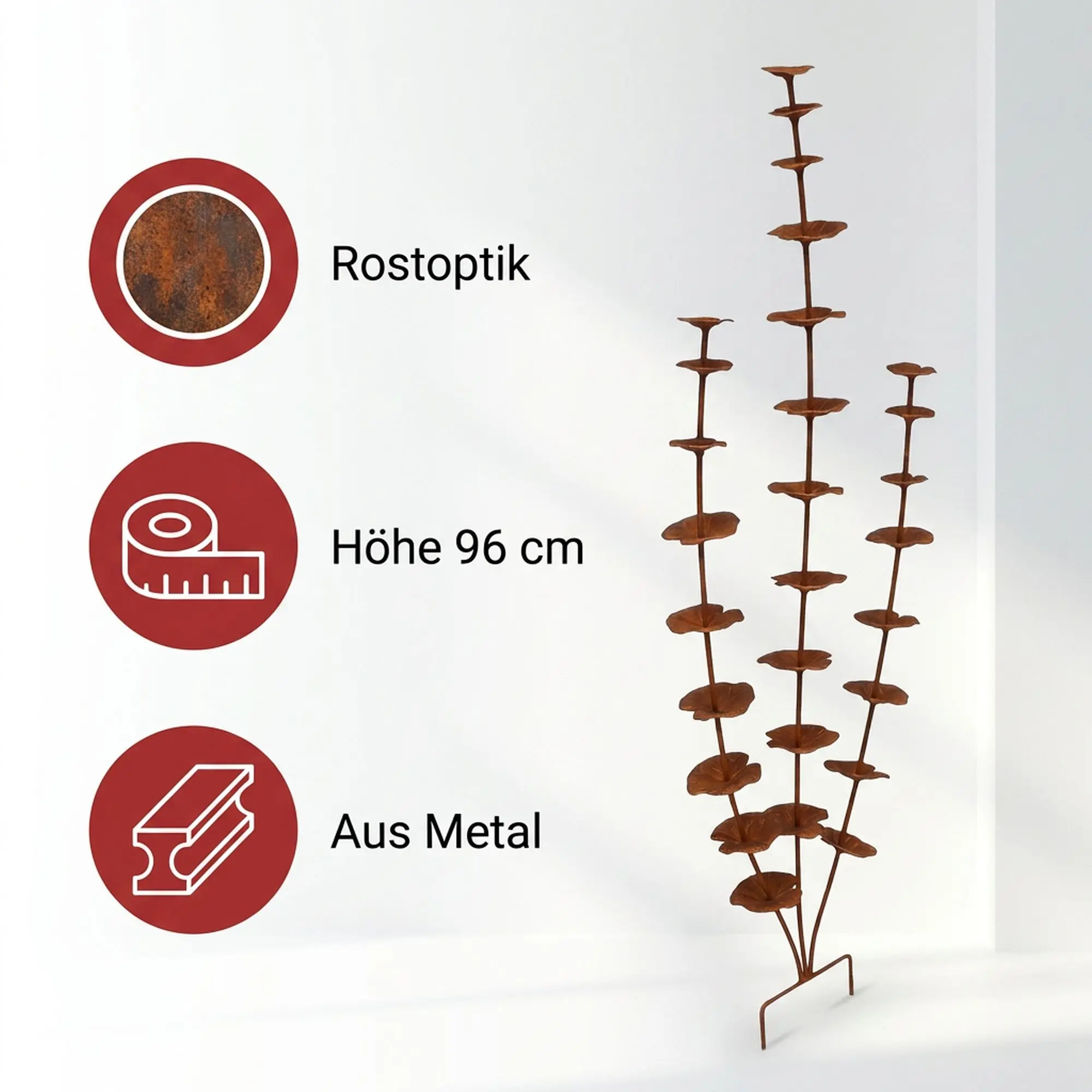Acheter Pic de jardin "plantes vivaces"  dans la boutique en ligne de Frank Flechtwaren pour Décoration rouille pour votre jardin