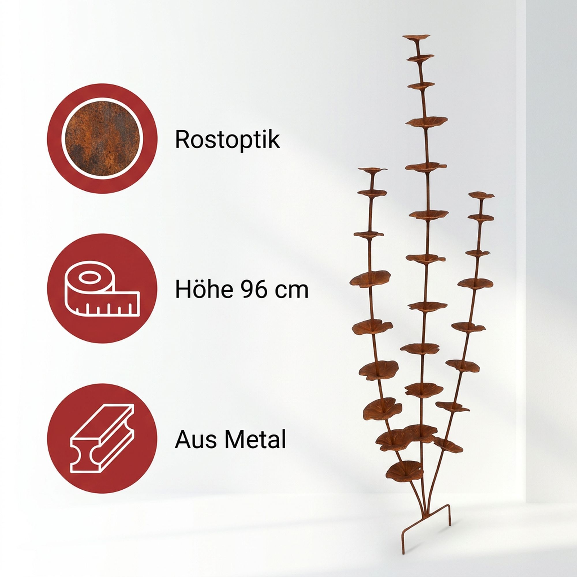 Acheter Pic de jardin "plantes vivaces"  dans la boutique en ligne de Frank Flechtwaren pour Décoration rouille pour votre jardin