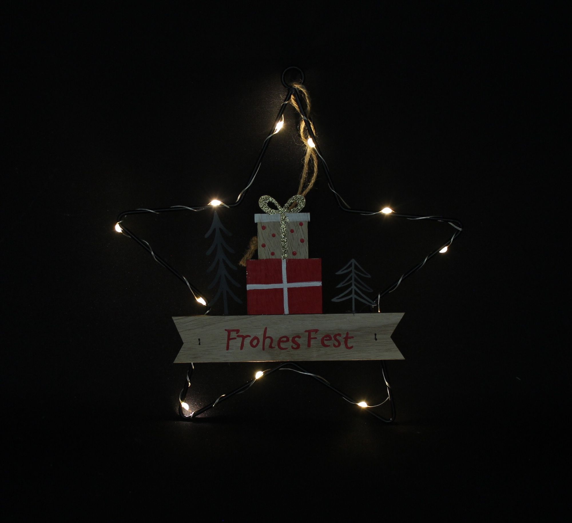 Acheter Étoile LED « Joyeuses Fêtes » dans la boutique en ligne de Frank Flechtwaren pour Nouvel arrivage