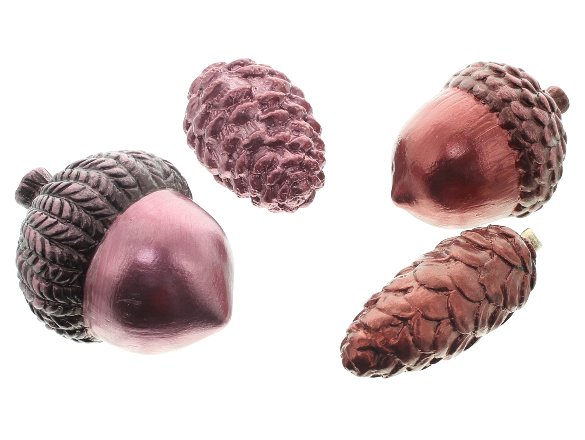 Acheter Lot de 4 décos de Noël "mauve"  dans la boutique en ligne de Frank Flechtwaren