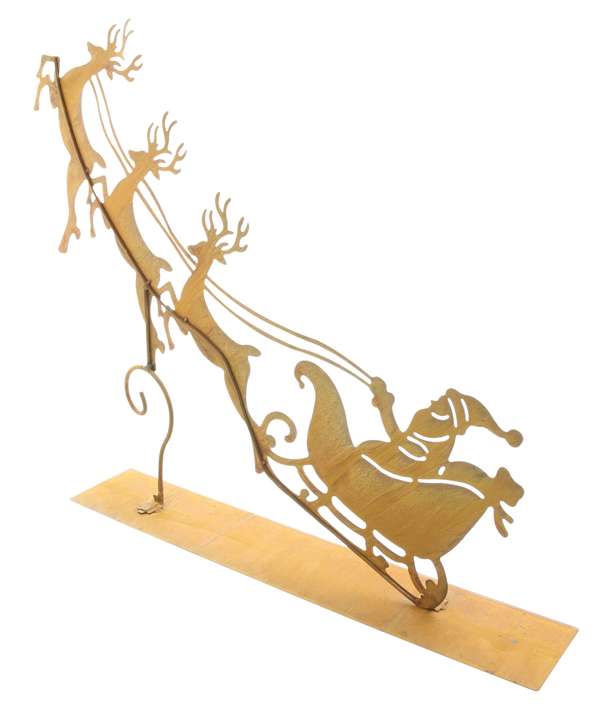 Acheter Décoration métallique "Père Noël avec traîneau"  dans la boutique en ligne de Frank Flechtwaren pour Noël
