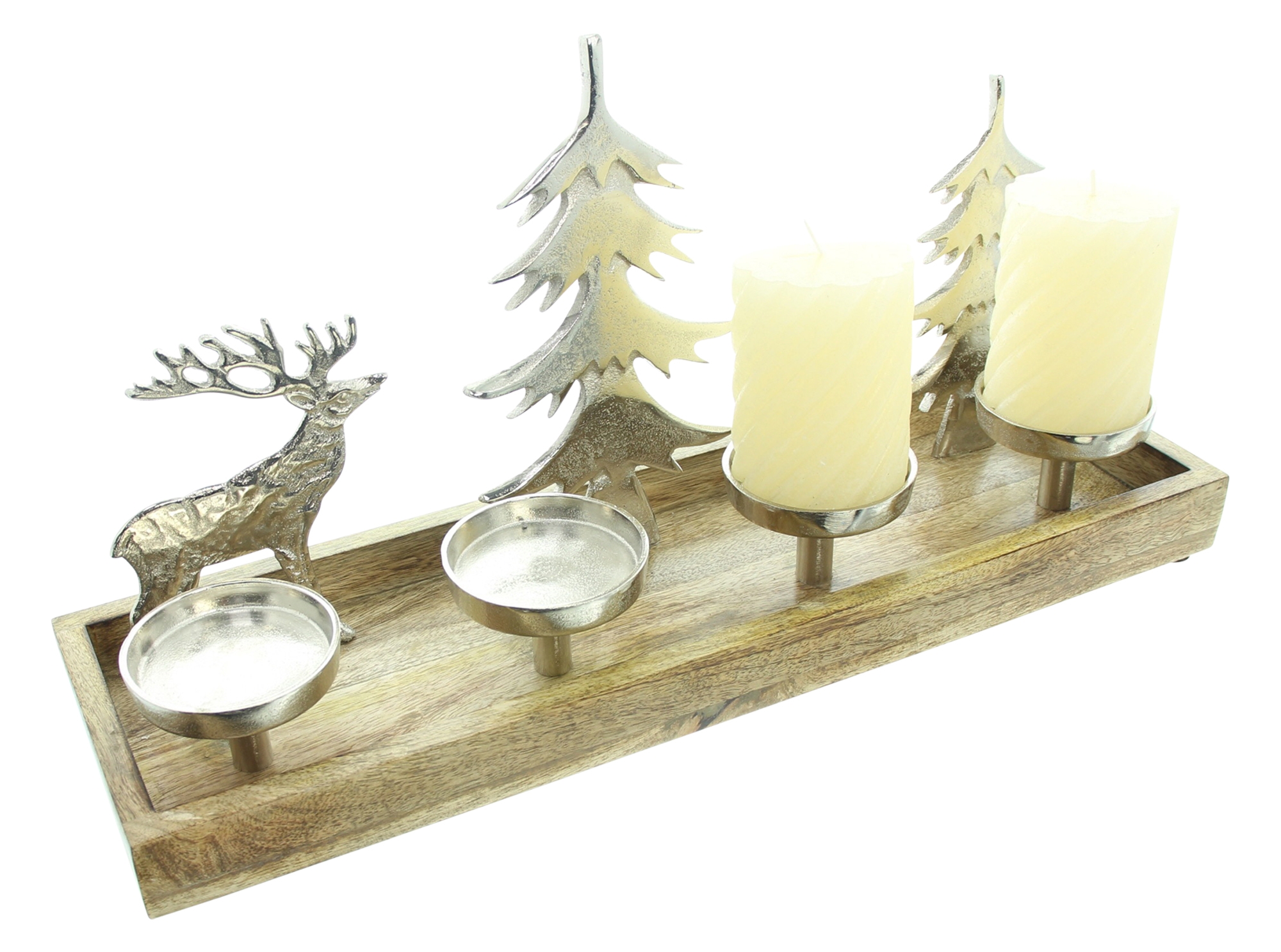 Acheter Bougeoir "renne &amp; sapins"  dans la boutique en ligne de Frank Flechtwaren pour Couronnes