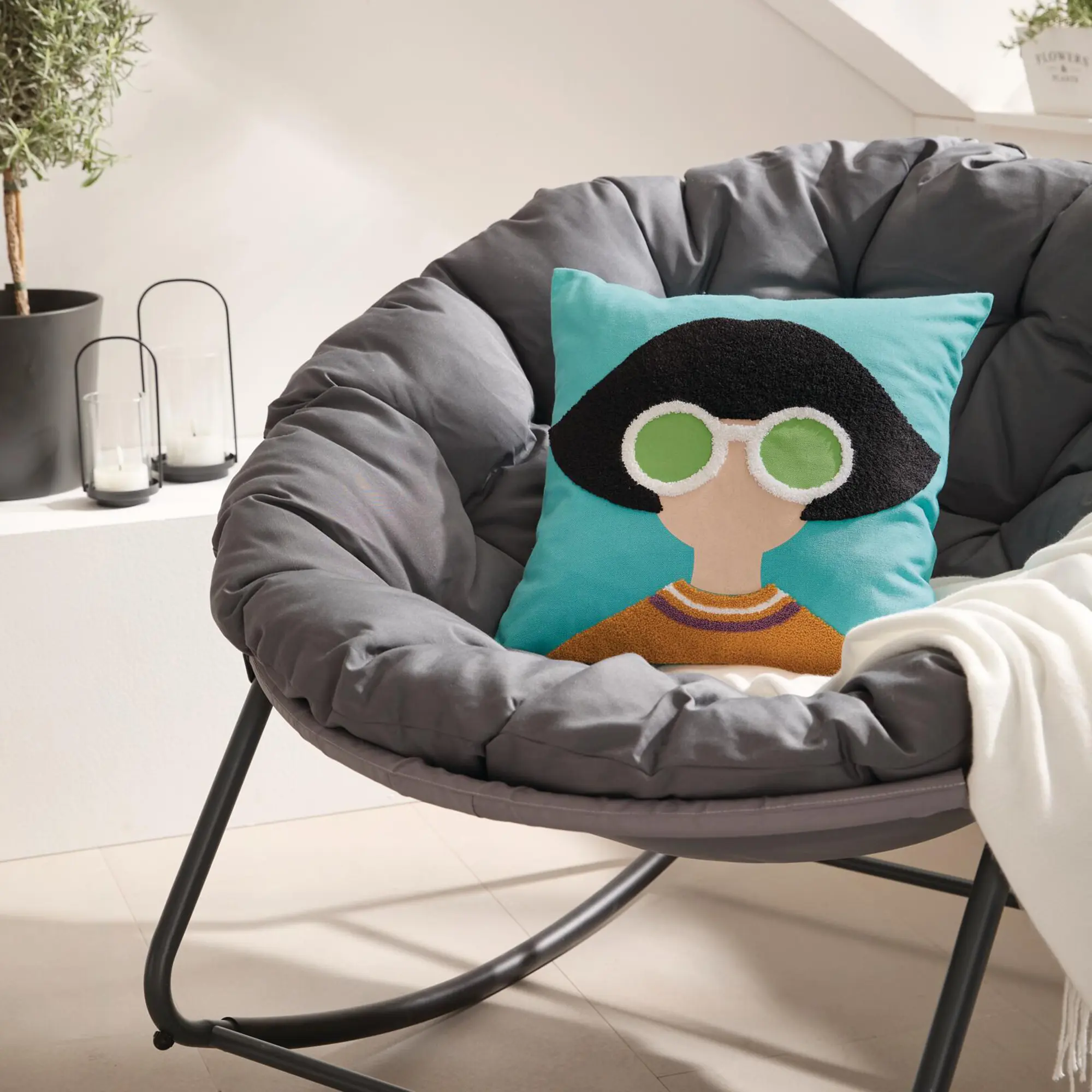Acheter Housse de coussin "Popart-Style"  dans la boutique en ligne de Frank Flechtwaren pour Remplissages