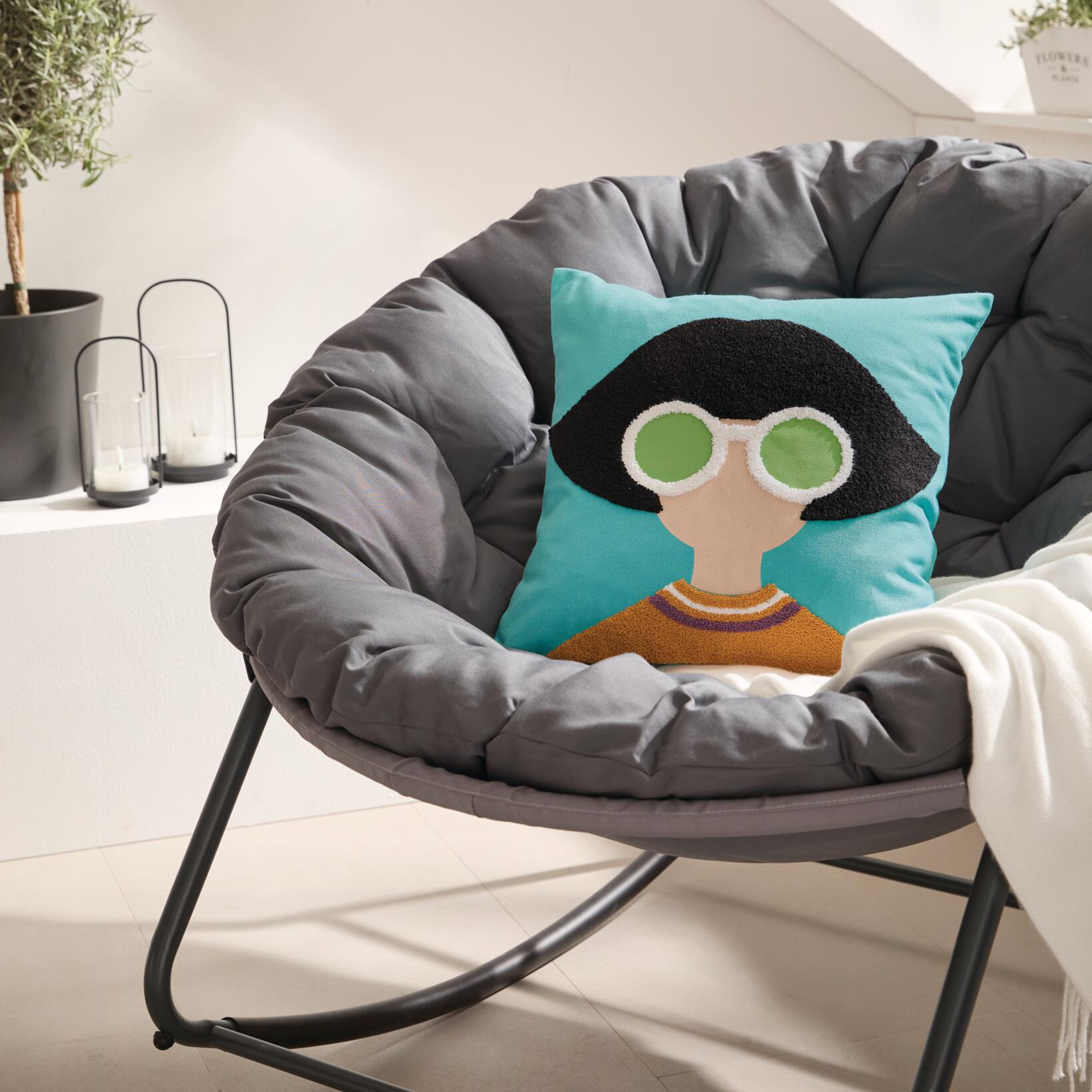 Acheter Housse de coussin "Popart-Style"  dans la boutique en ligne de Frank Flechtwaren pour Remplissages