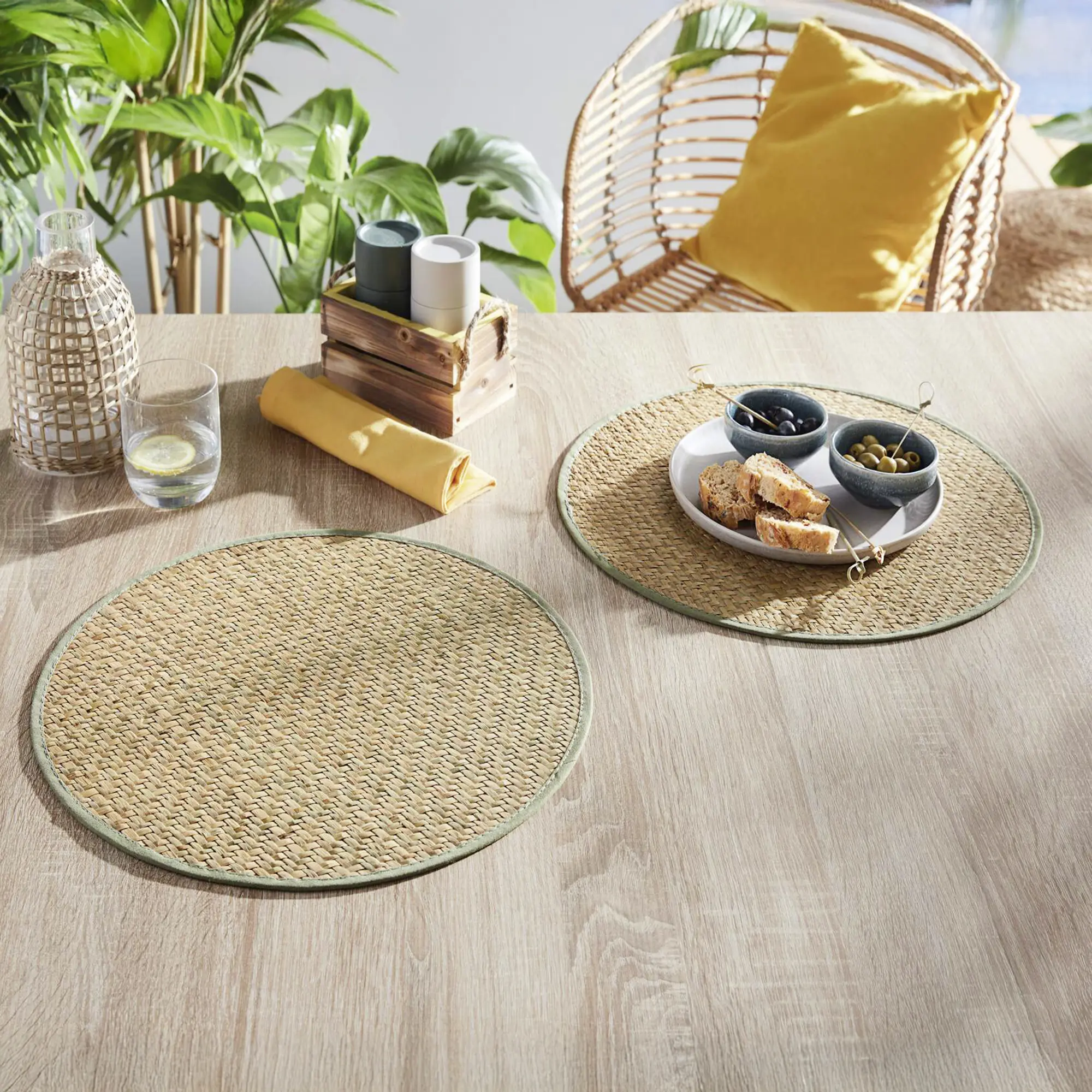 Acheter Lot de 2 sets de table "jonc de mer"  dans la boutique en ligne de Frank Flechtwaren
