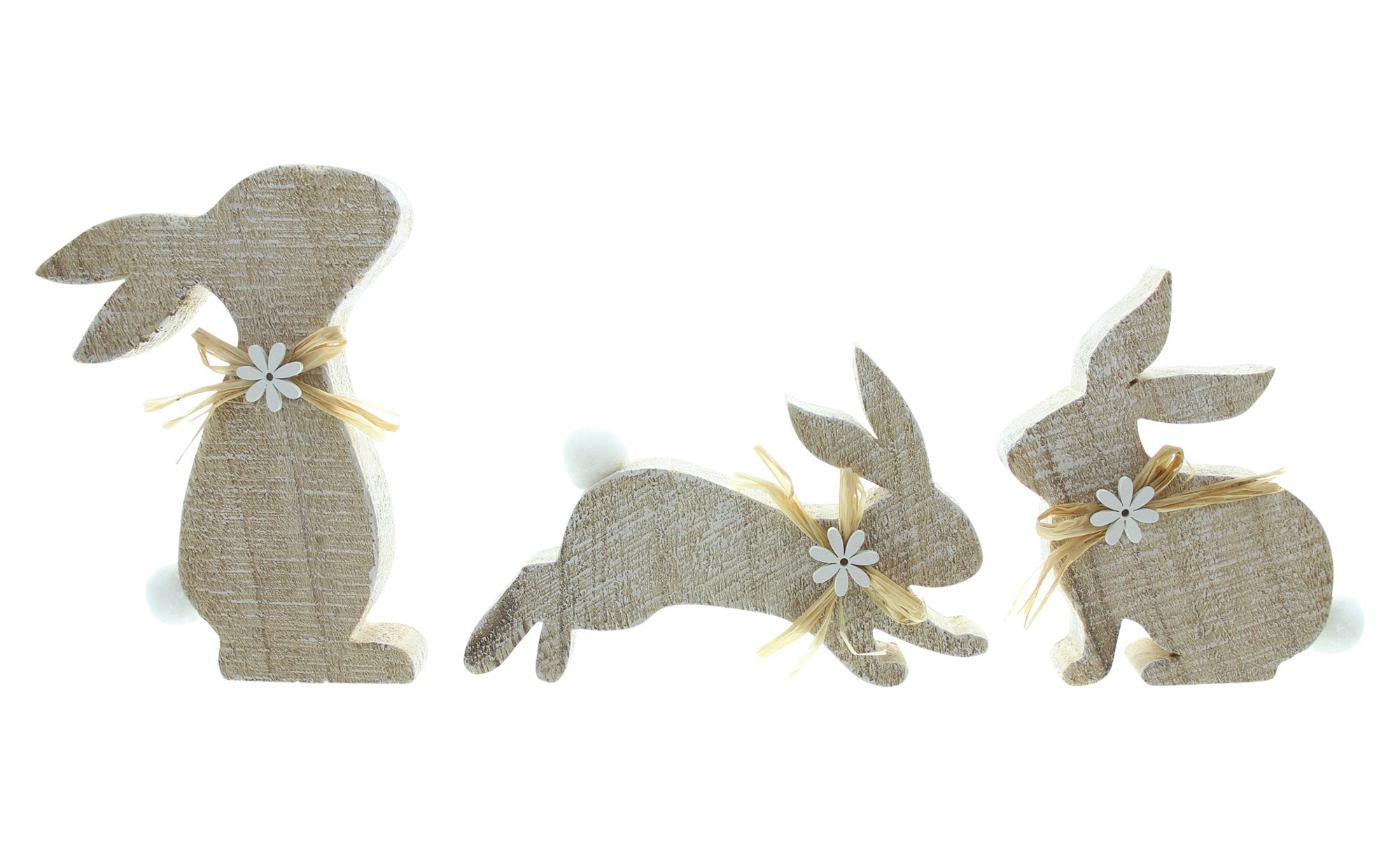 Acheter Lot de 3 décorations de Pâques "trio de lapins"  dans la boutique en ligne de Frank Flechtwaren pour Lapin &amp; co