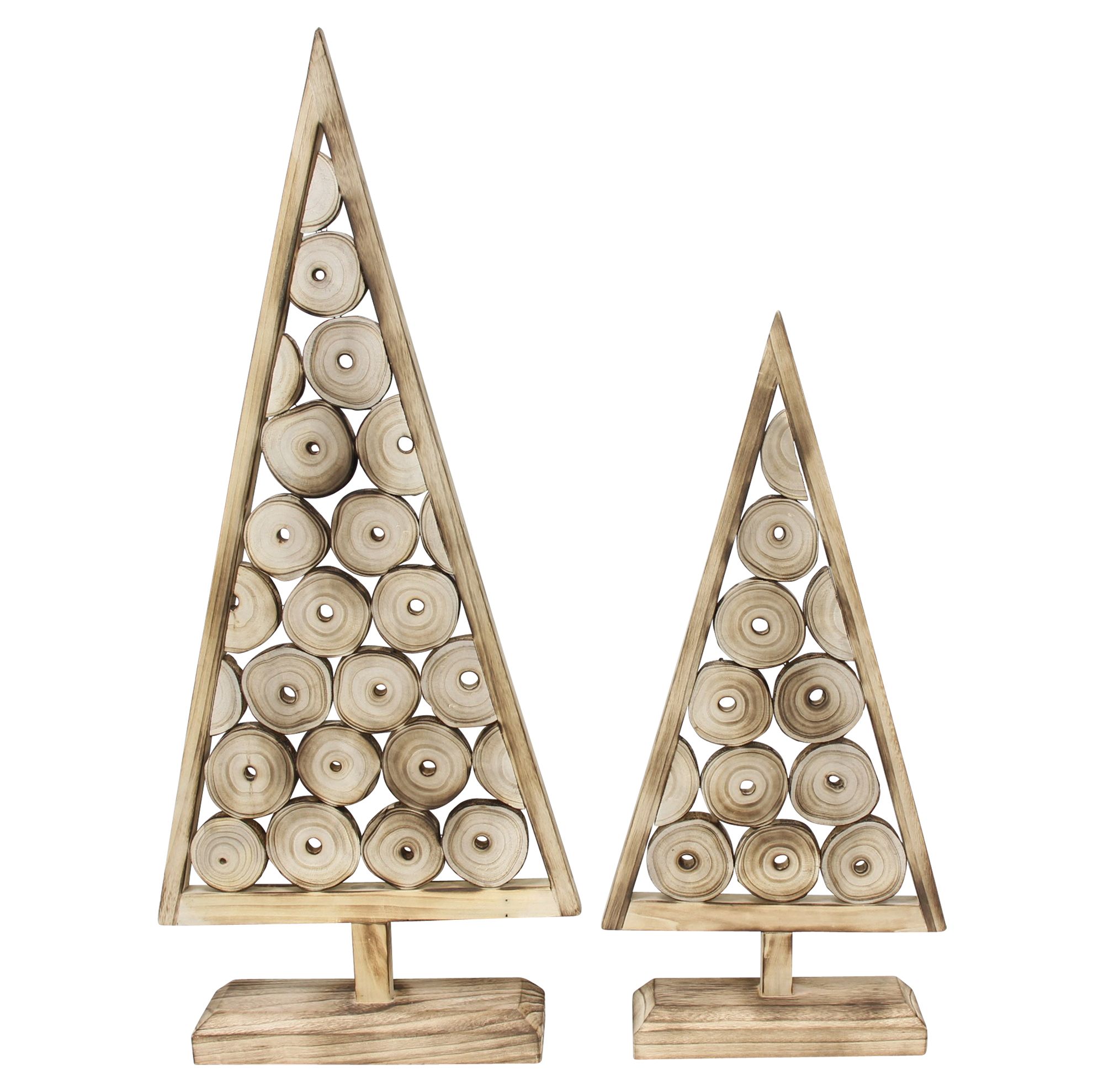 Acheter Lot de 2 décorations en bois "Sapin"  dans la boutique en ligne de Frank Flechtwaren pour Sapins