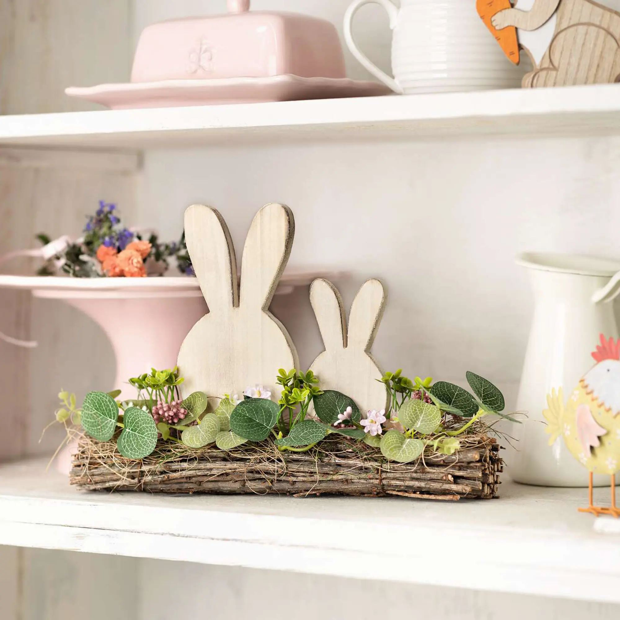 Acheter Décoration de Pâques "couple de lapins"  dans la boutique en ligne de Frank Flechtwaren