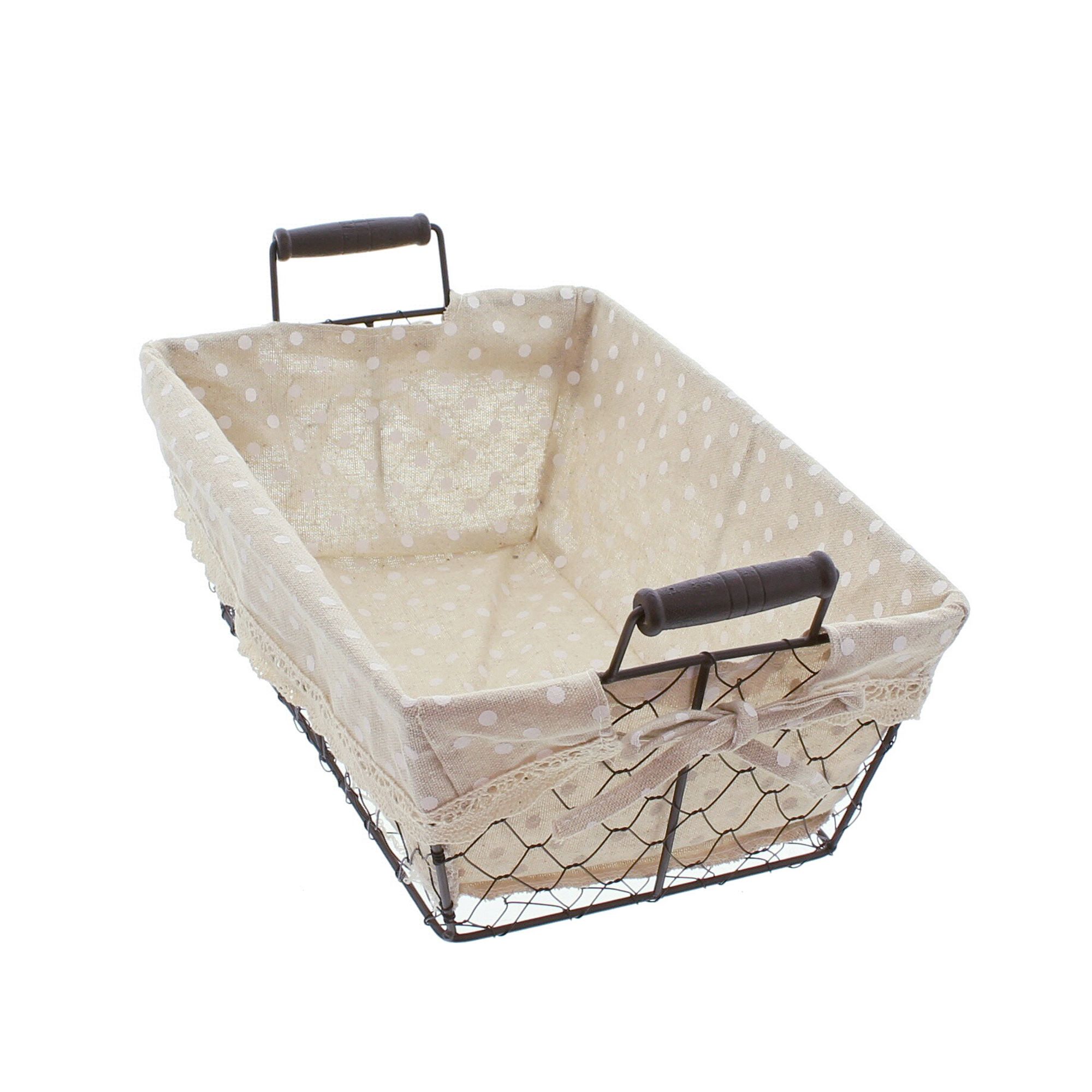 Acheter Panier de rangement "petits pois", rectangulaire  dans la boutique en ligne de Frank Flechtwaren pour Cuisine