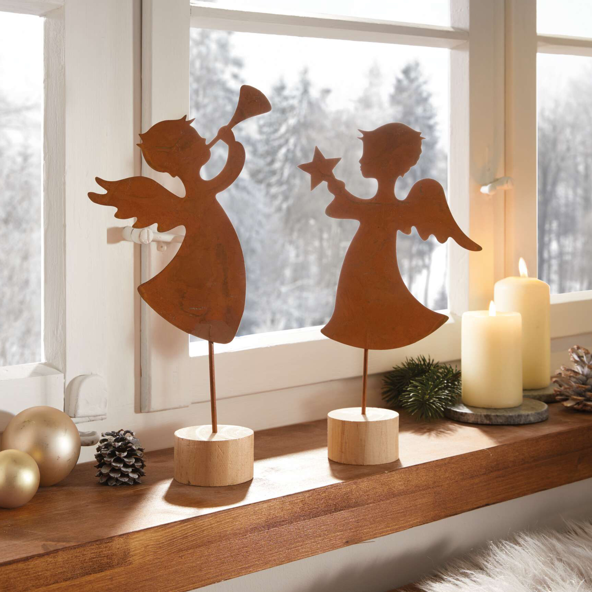 Acheter Lot de 2 figurines "ange"  dans la boutique en ligne de Frank Flechtwaren