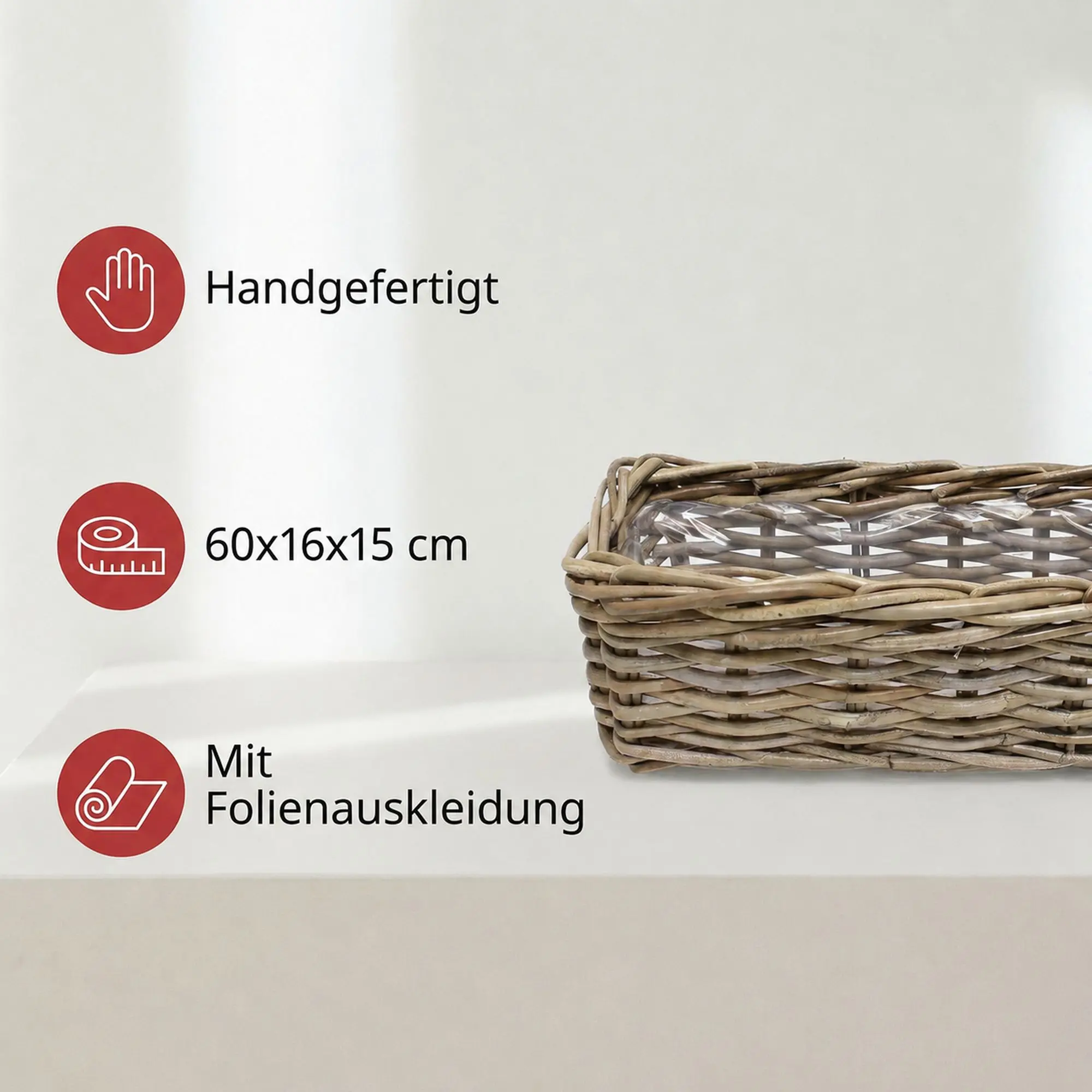 Acheter Jardinière "rotin", GM  dans la boutique en ligne de Frank Flechtwaren pour Jardinières en rotin