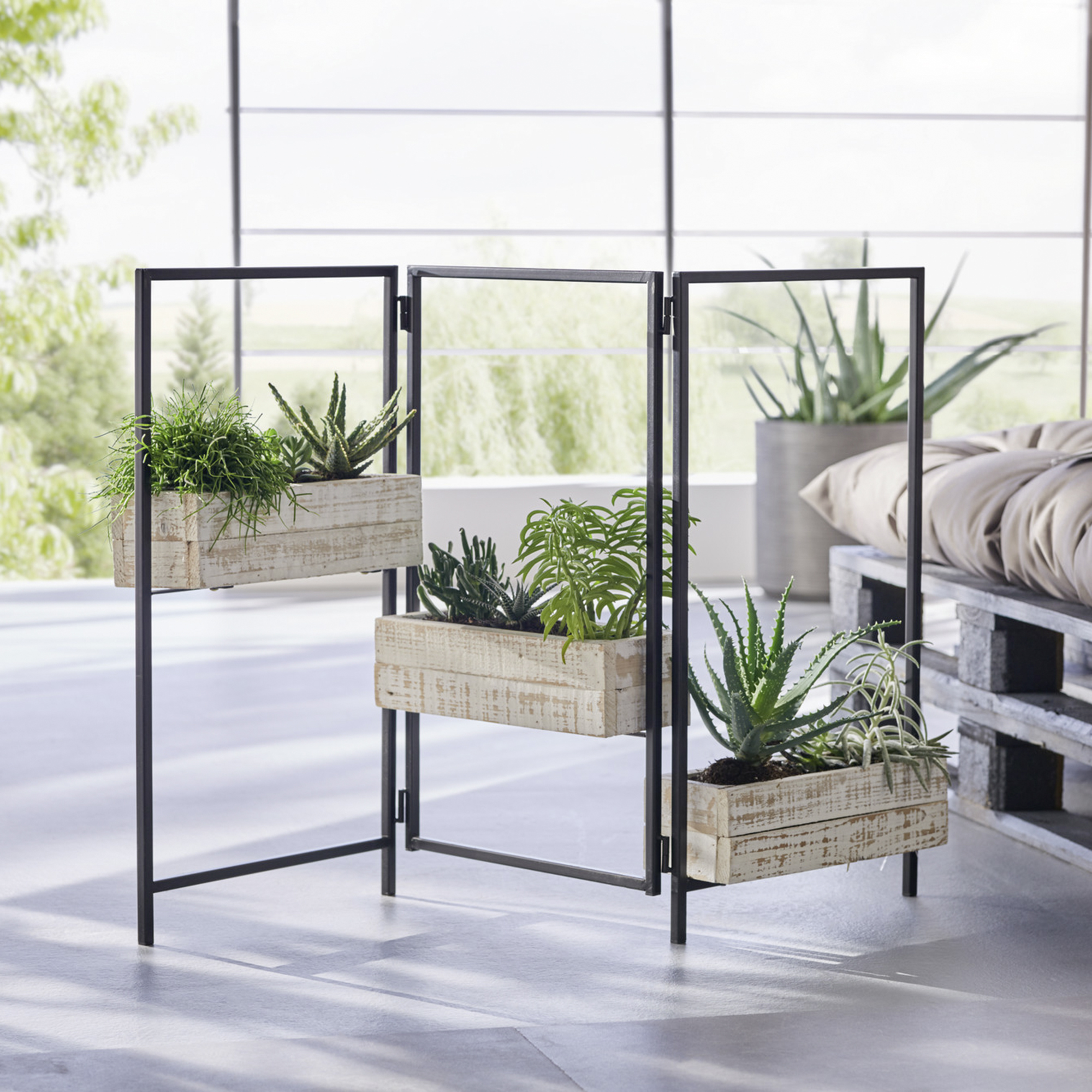 Acheter Paravent floral "Modern Shaby"  dans la boutique en ligne de Frank Flechtwaren