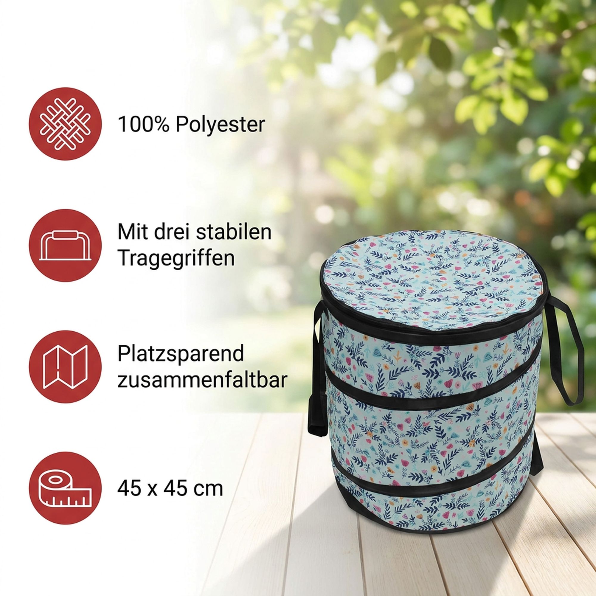Acheter Ramasse-feuilles Pop-Up "Floral"  dans la boutique en ligne de Frank Flechtwaren pour Aménagement de parterres