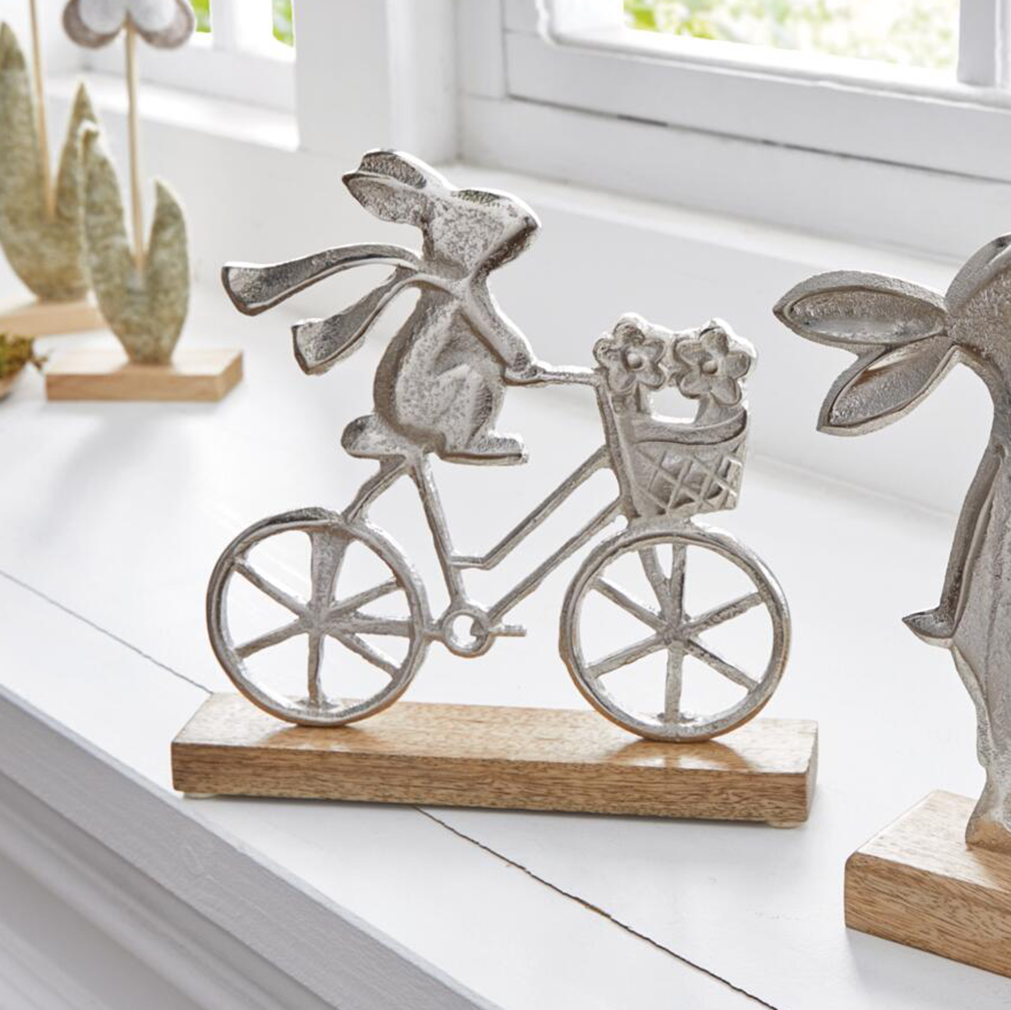 Acheter Décoration lapin "promenade"  dans la boutique en ligne de Frank Flechtwaren